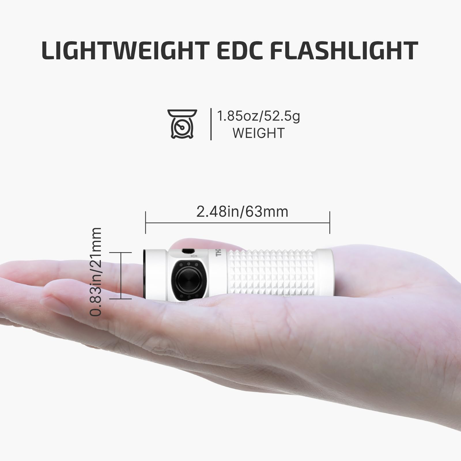 OLIGHT Baton4 Premium Edition EDC Flashlights 1300 Lumens with Type-C Charging Box, Powered by Rechargeable Battery, Small Bright Flashlight for Camping, Emergencies, Outdoors (White)