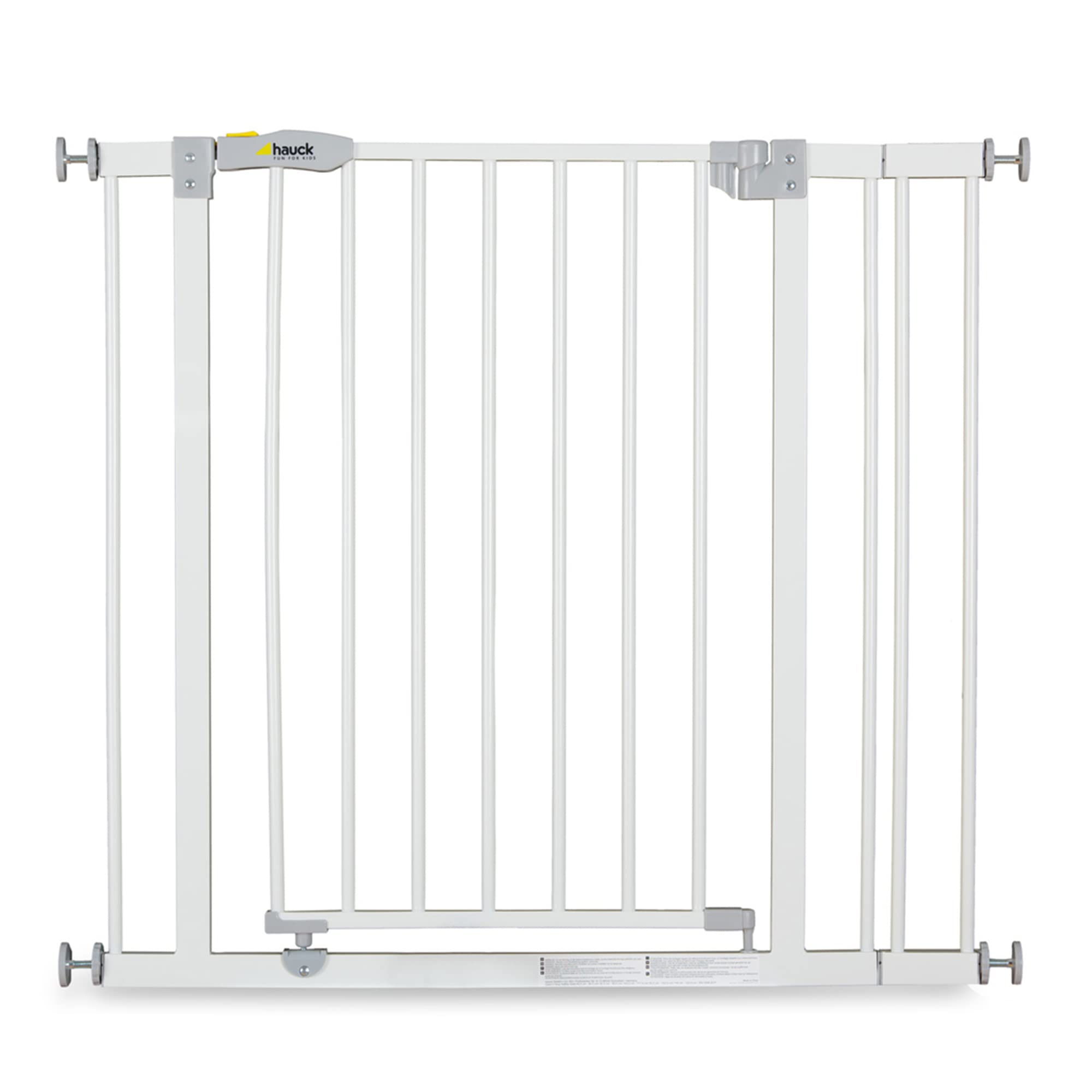 Hauck Open N Stop Pressure Fit Baby & Pet Safety Gate w/ 3.5" Extension, Accommodates 33 to 35" Wide Home Doorway, Stairway, or Hallway, White
