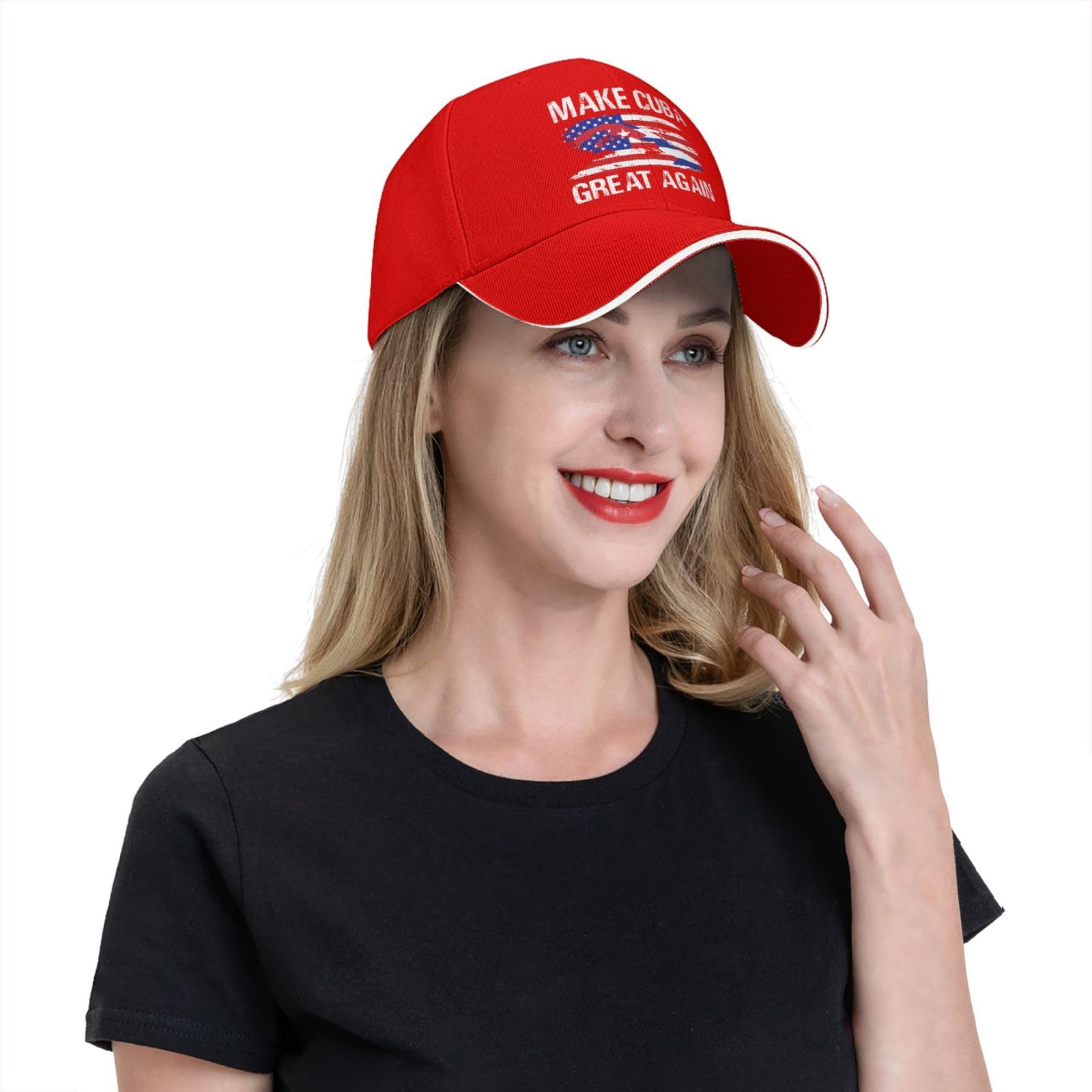 AINVLENAN Make Cuba Great Again Supporter Baseball Cap Red
