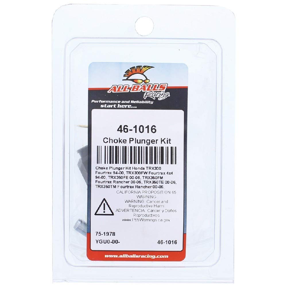 All Balls Choke Plunger Kit 46-1016 Compatible With/Replacement For Honda TRX350FM Fourtrax Rancher 2000-2006, TRX350TE 2000-2006, TRX350TM Fourtrax Rancher 2000-2006