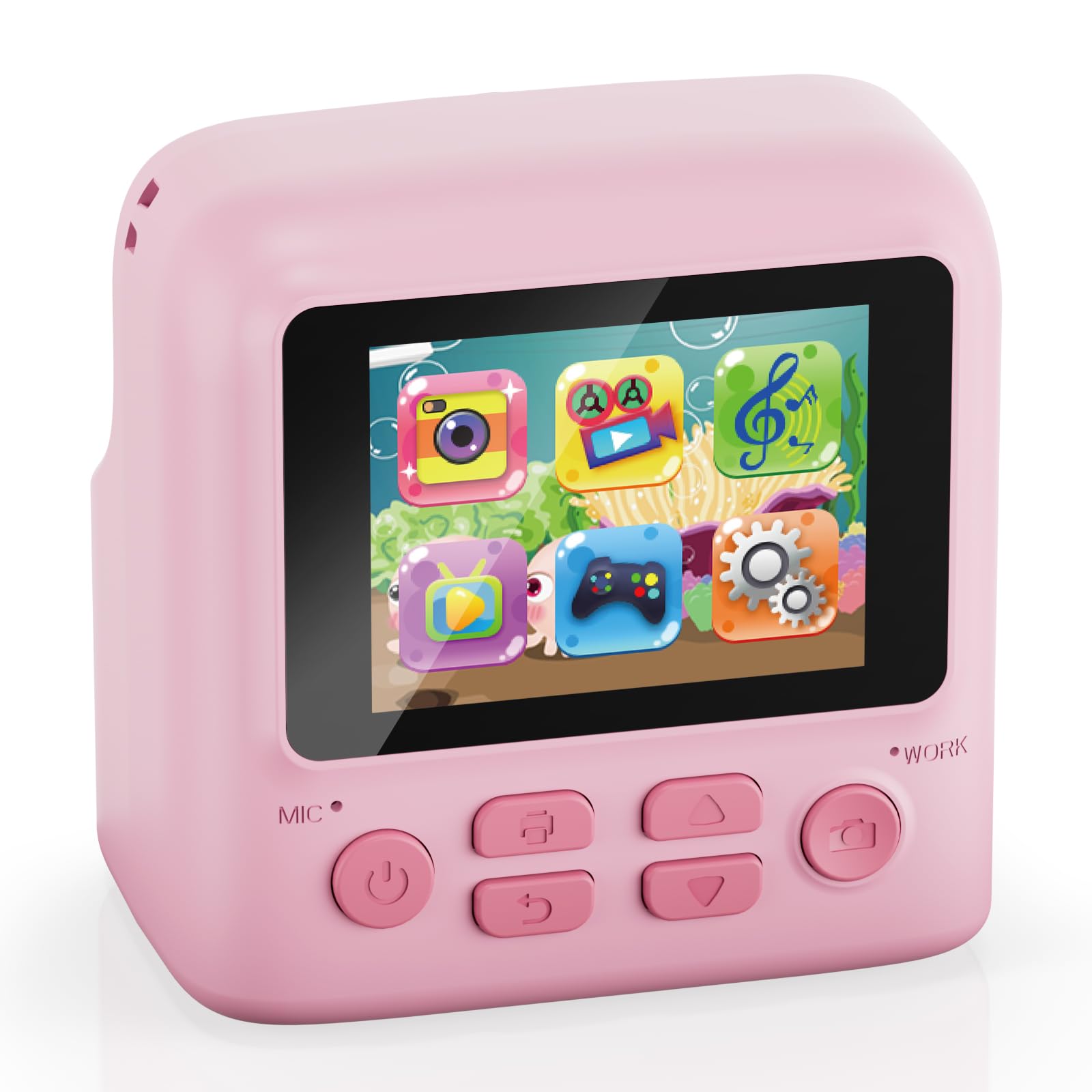 Contixo Kids Camera Instant Print - 1080P Kids Instant Cameras That Print Photos, 2.4 Inch Screen Selfie Digital Camera 12MP with Print Paper, Portable Camera Toy, Fun Gift for Girls Boys, Pink