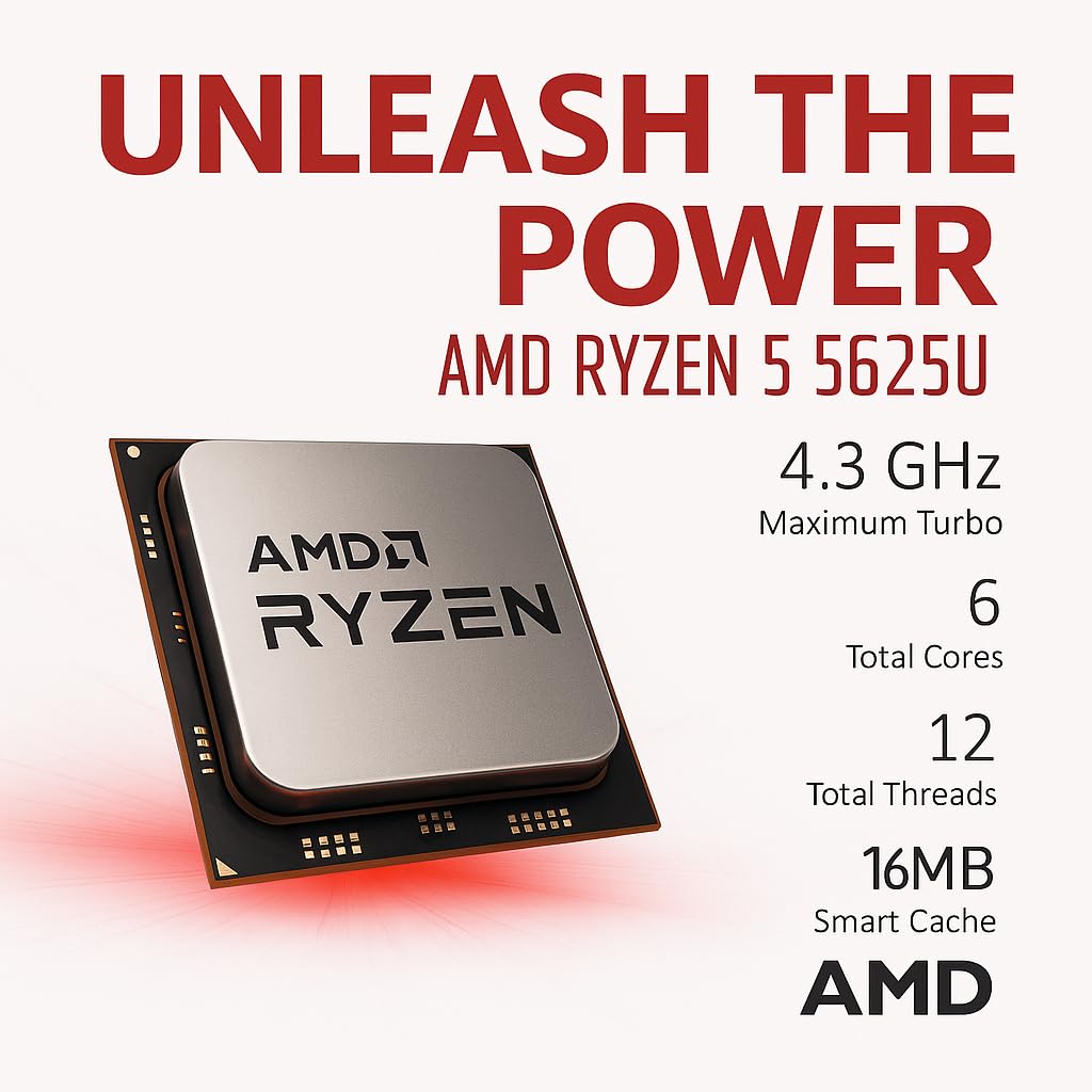 Lenovo New 15.6" Ideapad Business and Student Laptop(2025/2026 Edition), AMD Ryzen 5 5625U(Outperforms i7-1260U), 16GB RAM, 1TB SSD, Backlit Full Keyboard, Windows 11 Pro with Microsoft Office-WOWPC