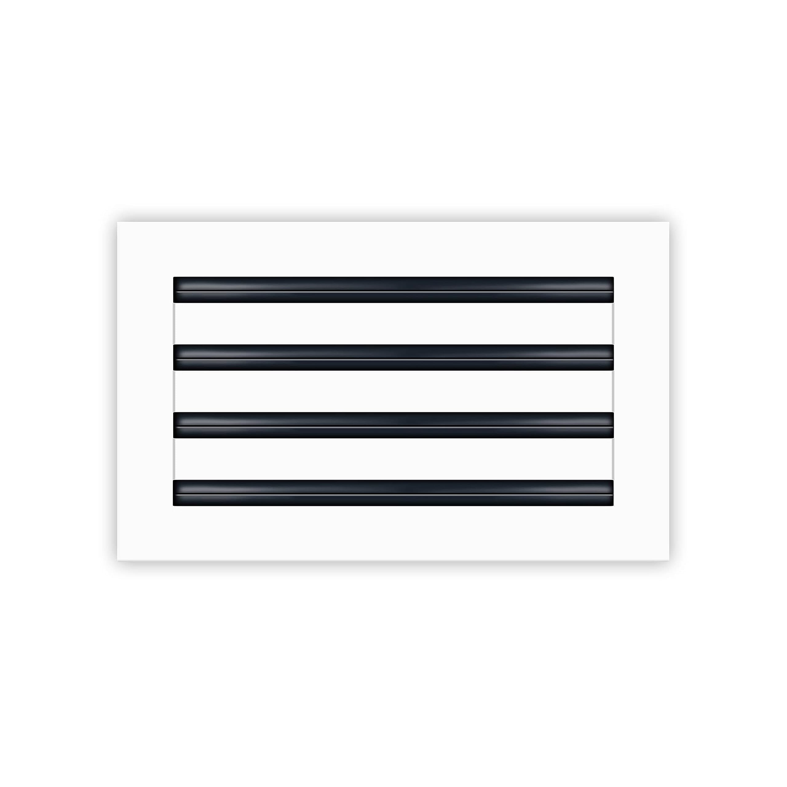 BUILDMART - 14x8 Modern AC Vent Cover - Decorative White Air Vent - Standard Linear Slot Diffuser - Register Grille for Ceiling, Walls & Floors - Texas Buildmart
