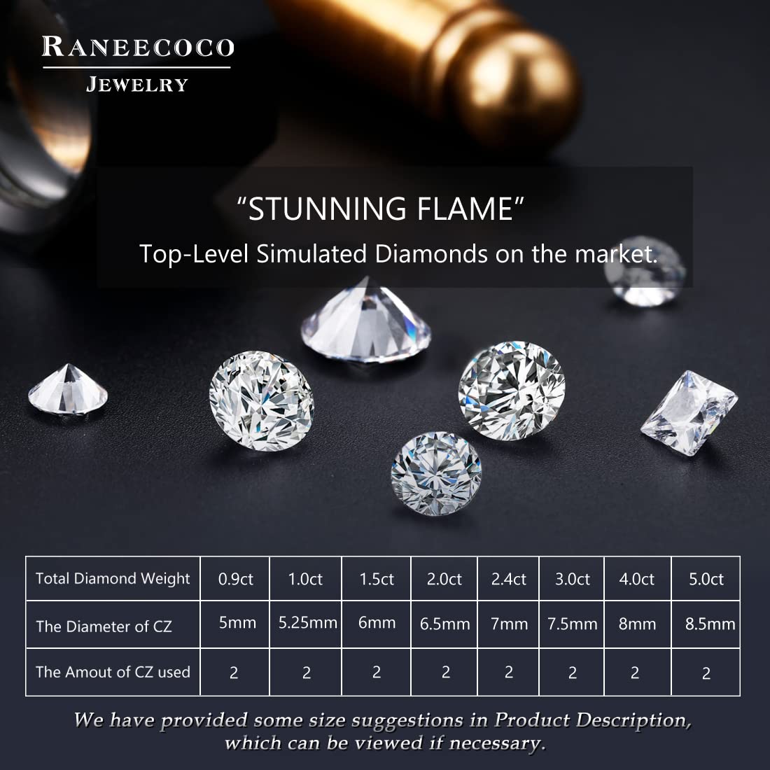 "STUNNING FLAME" 18K Gold Plated Silver Brilliant Cut Simulated Diamond Cubic Zirconia Stud Earrings(white-gold-plated-silver, 0.9)