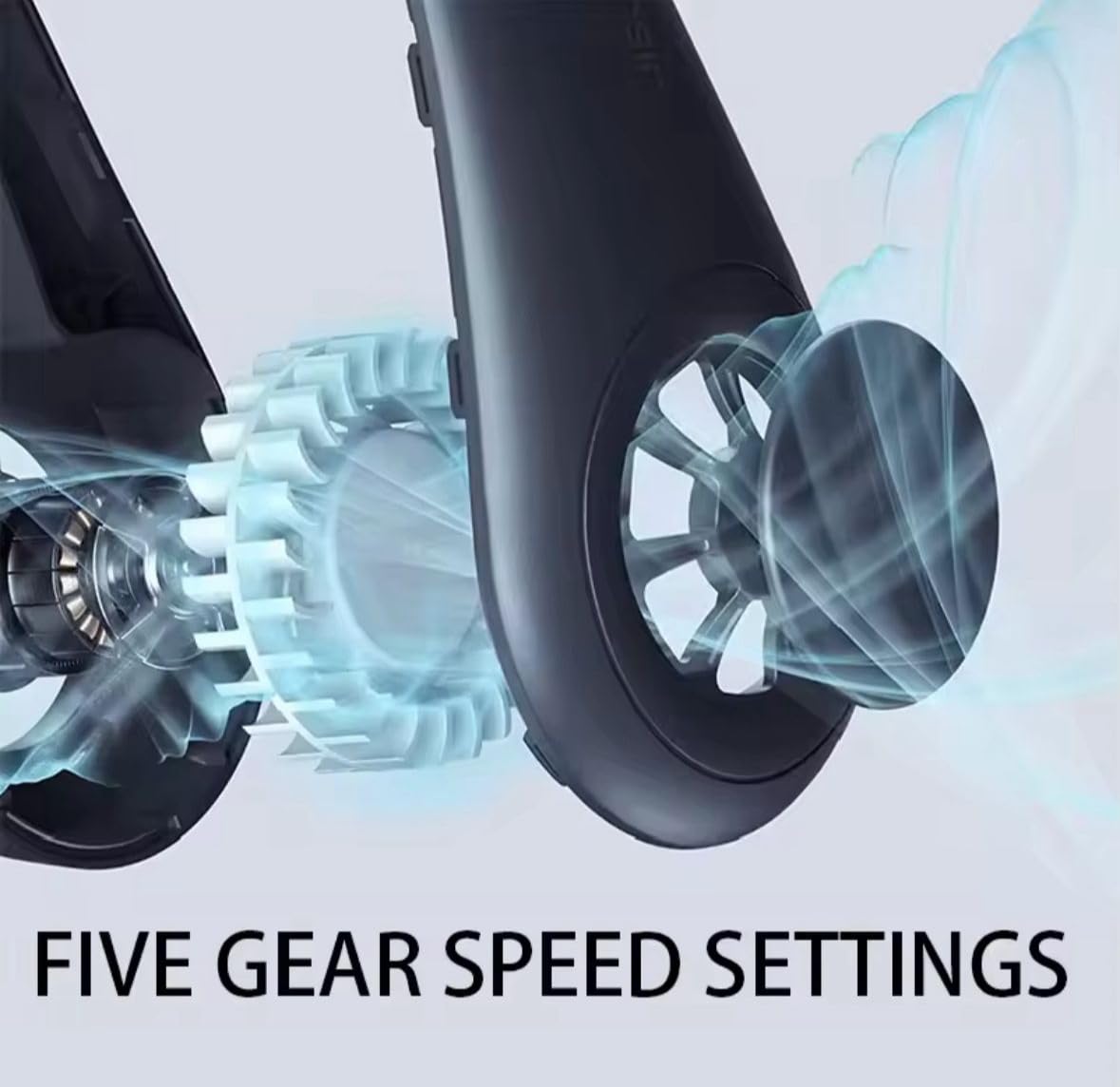 CasaCare Wearable Neck Fan, 5 Speed Levels, LED Display, USB Rechargeable, Hands-Free Personal Cooling,Upgrade 360° Airflow, Personal fan gifts for men and women