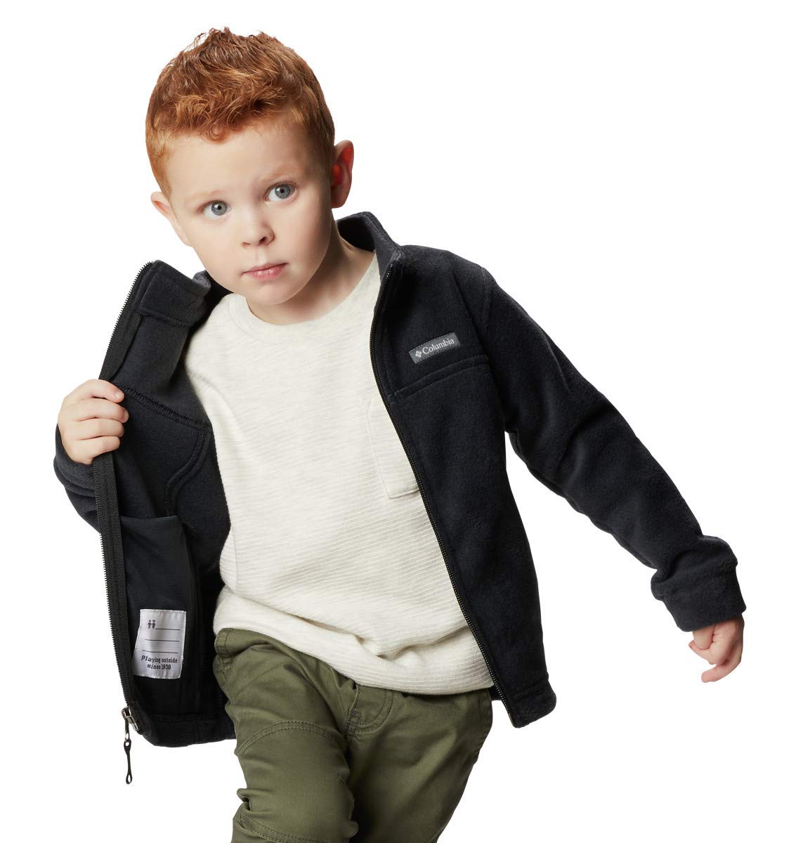 Columbia Youth Boys Steens Mt II Fleece, Black, Medium