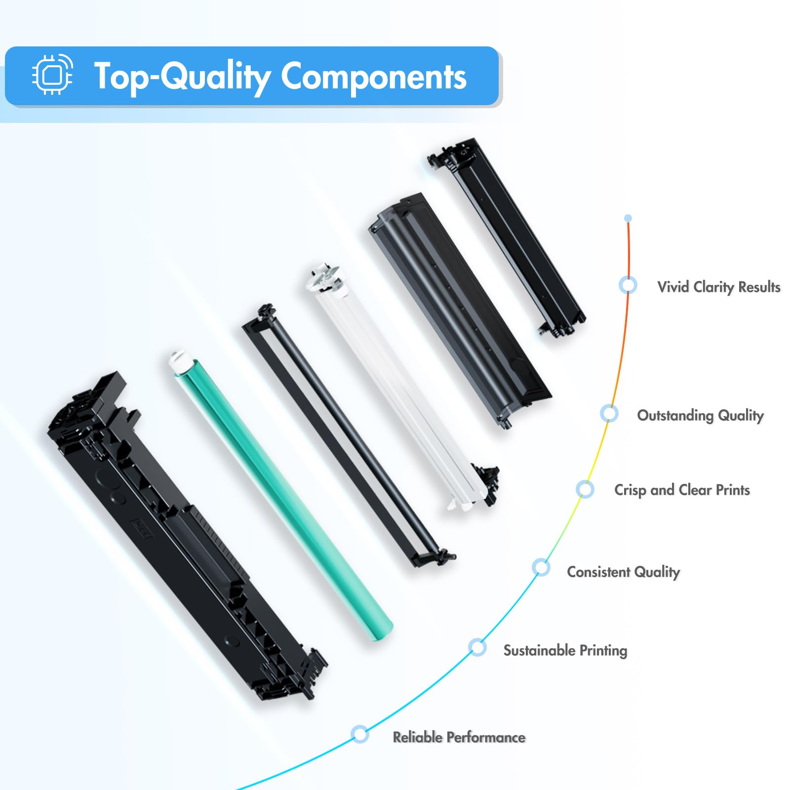 TRUE IMAGE Compatible Toner Cartridge Replacement for Canon 046H 046 CRG-046H Color ImageCLASS MF733Cdw MF731Cdw MF735Cdw LBP654Cdw MF731 MF733 Printer Ink (Black Cyan Magenta Yellow, 4-Pack)