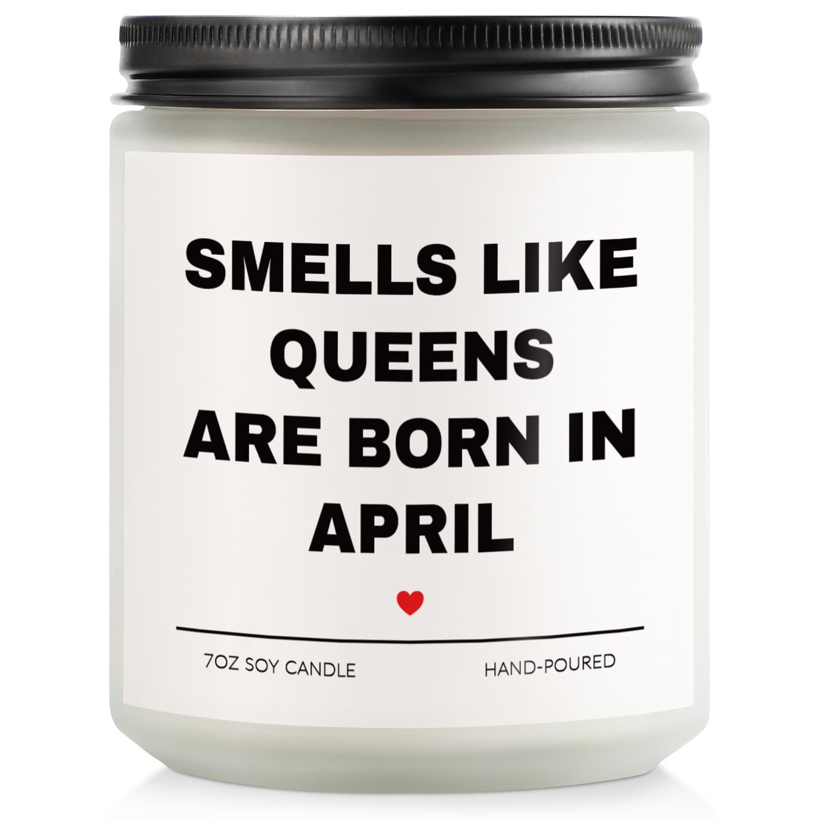 Aremdys Birthday Gifts for Women, April Candle for Queens are Born in April, 30th 40th 50th 60th 70th Happy Bday Gifts Idea for Women Sister Mom Friend from Men Sister Son Friends, 7OZ Scented Candle