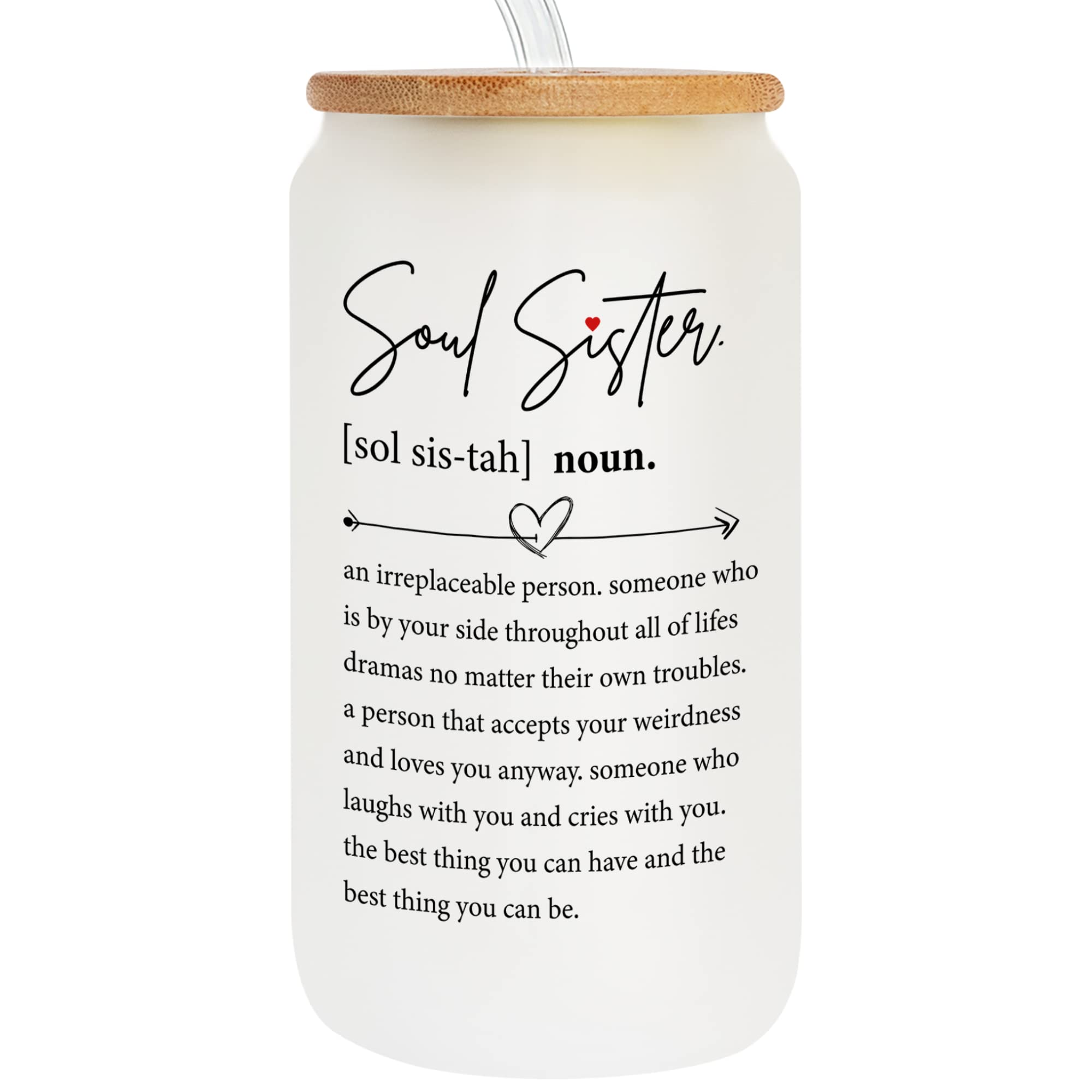 Friendship Gifts for Women Friends, Gifts for Friends Female, Gifts for Best Friend - Gifts for Sister, Sisters Gifts - Sister Birthday Gifts from Sister - Christmas Gifts for Bestie - 16 Oz Can Glass