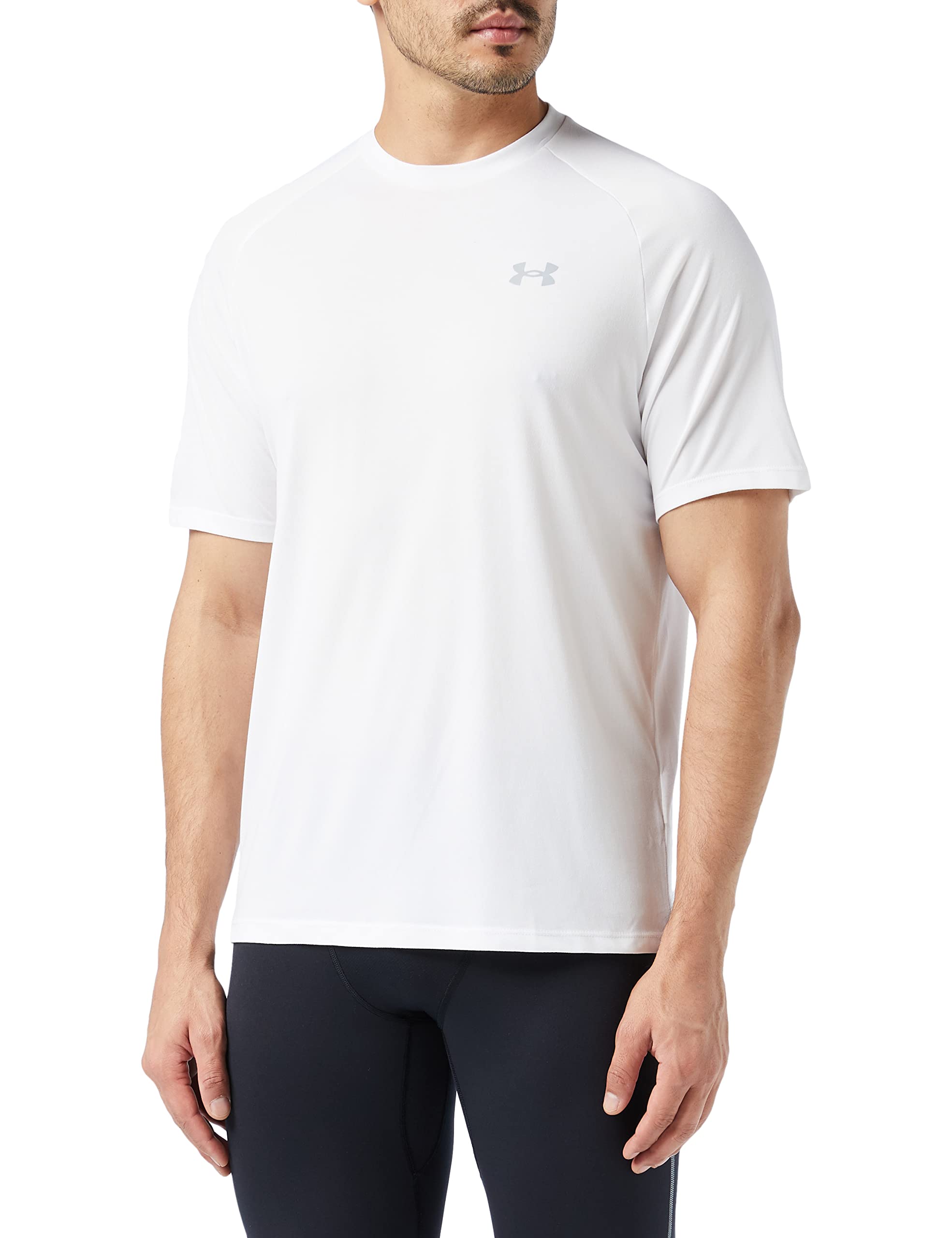 Under Armour Men's Tech 2.0 Short-Sleeve T-Shirt, White (100)/Overcast Gray, Large Tall