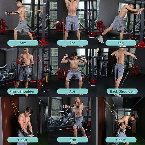 Whatafit Resistance Bands Set (11pcs), Exercise Bands with Door Anchor, Handles, Carry Bag, Legs Ankle Straps for Resistance Training, Physical Therapy, Home Workouts