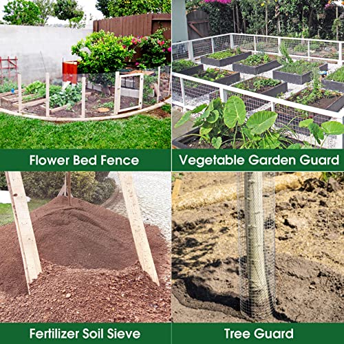 HOPERAN Hardware Cloth 1/2 inch 36 x 50 Ft Mesh 19 Gauge Chicken Wire Mesh- Hot Dip Galvanized Chicken Wire Fencing - Wire Fence Mesh Roll for Garden Fencing Chicken Coop & Pet Enclosures