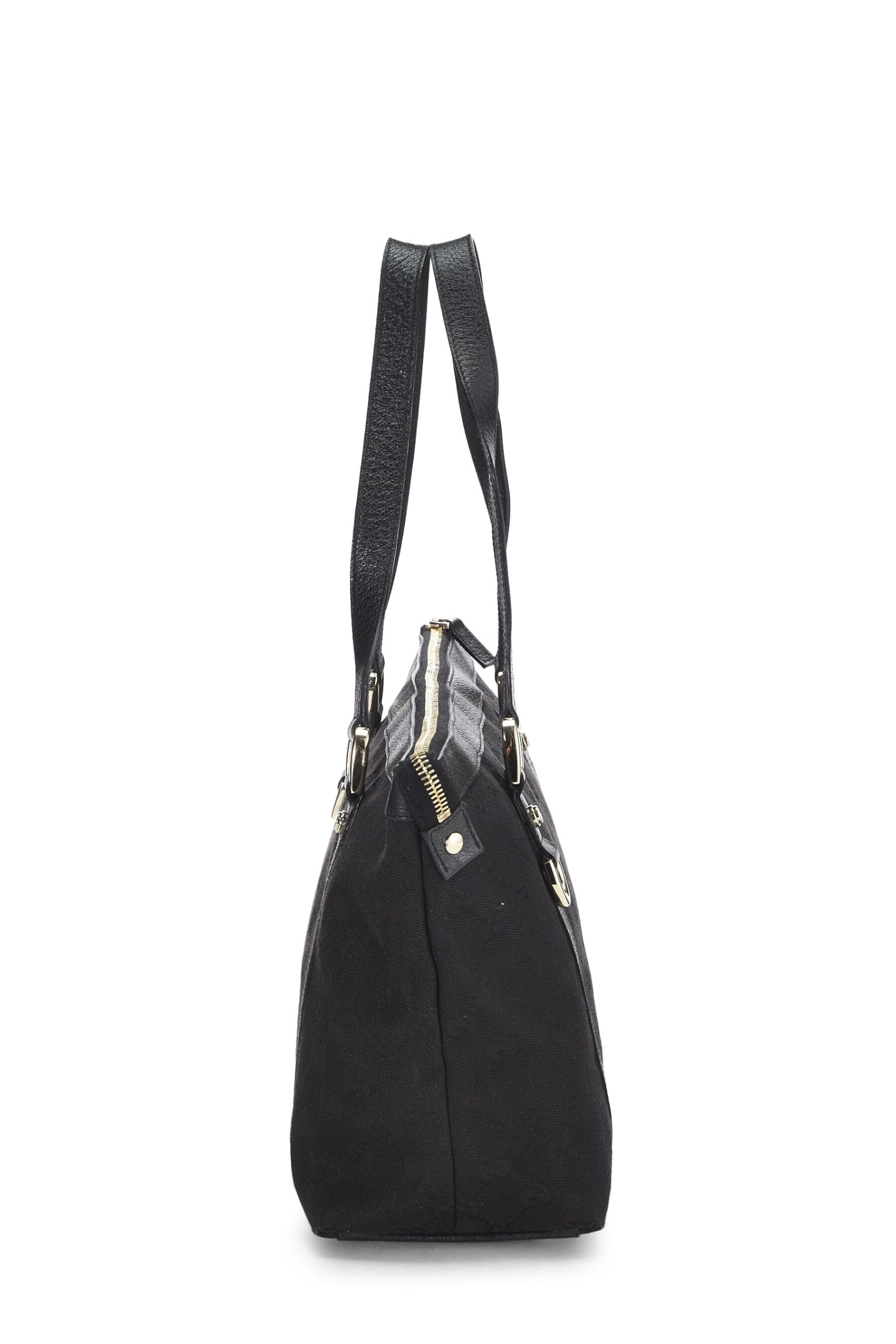 Gucci, Pre-Loved Black GG Canvas Abbey Zip Tote, Black