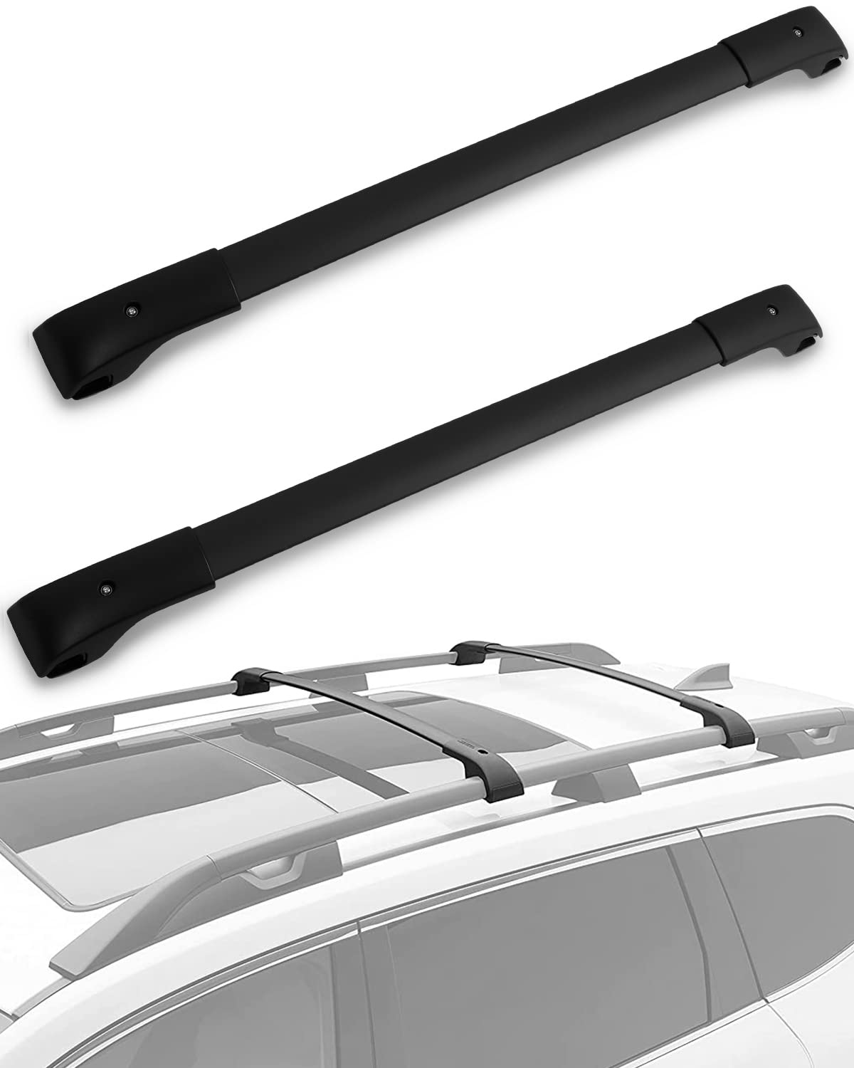 Scitoo Roof Rack Cross Bars Baggage Carrier for Subaru Ascent 2019-2022 Black 2 Pcs Roof Top Rack Luggage Carrier