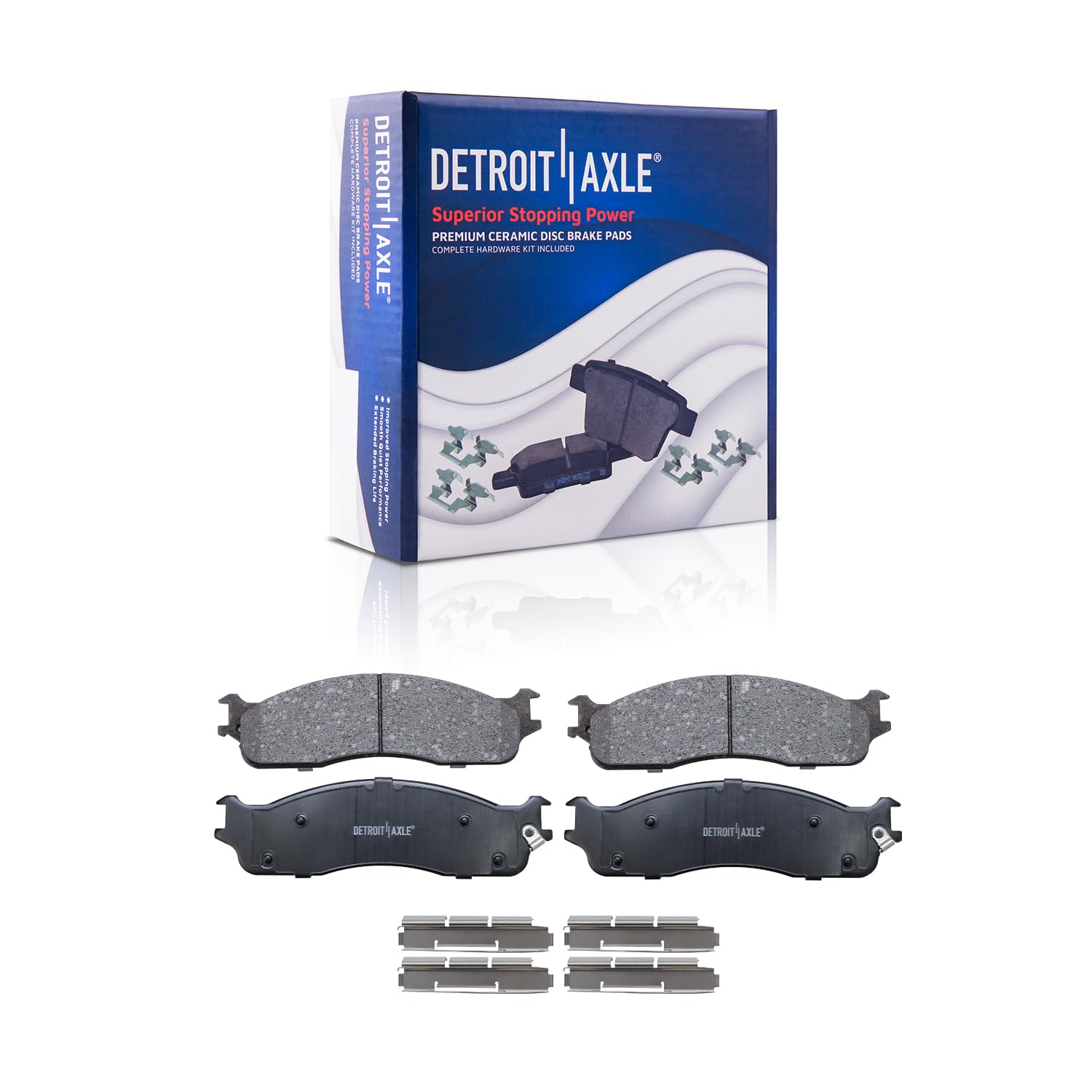 Detroit Axle - Brake Kit for 03-08 Dodge Ram 2500 3500 Drilled & Slotted Brake Rotors 2003 2004 2005 2006 2007 2008 Ceramic Brakes Pads Front and Rear Replacement : 13.91" inch Front Rotor