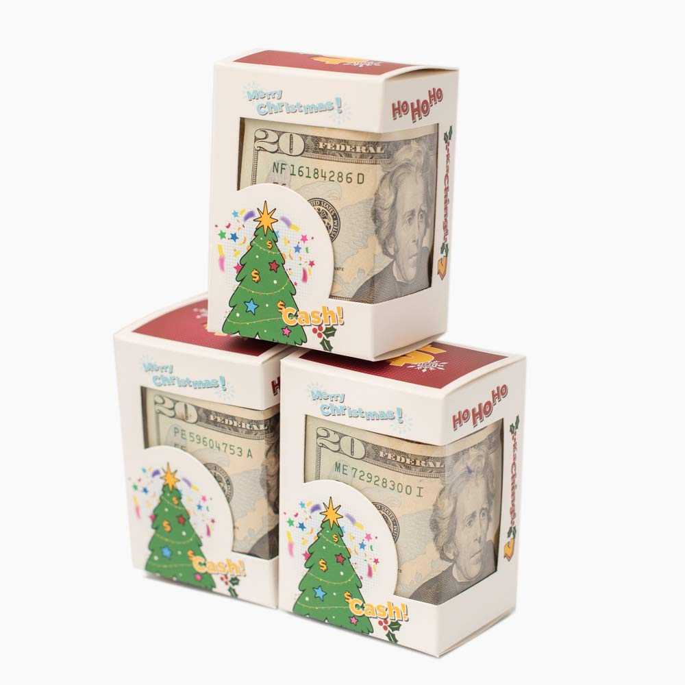 DUNEROLLER Christmas Cash Gift Boxes for Gifting Money