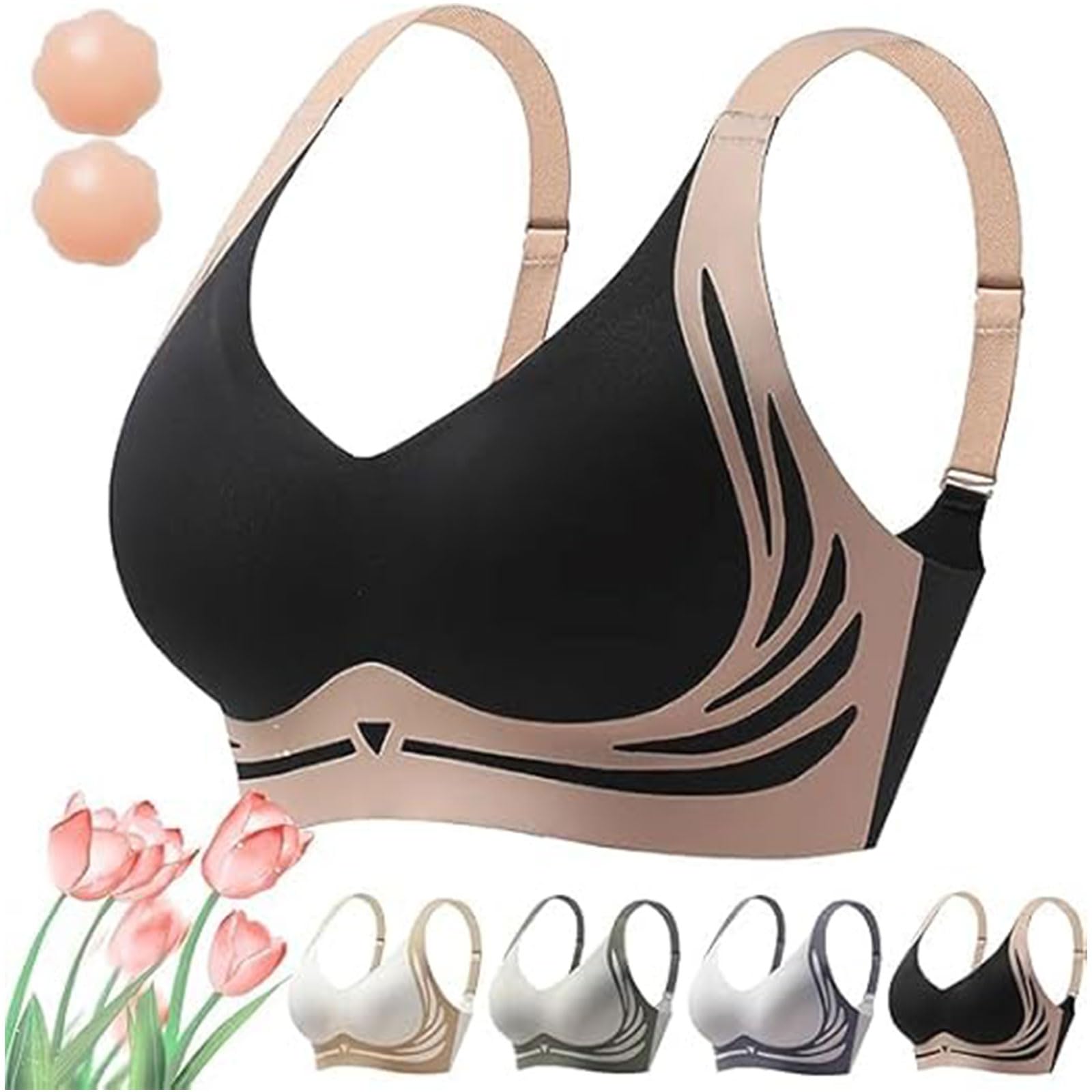 Amazon haul Items oprah's Favorite Things 2025 Plus Size Leggings Front Closure Bras for Women White Bra Womens Bra Full Coverage Bras for Women Tube Tops for Women with Built in Bra Black 3XL