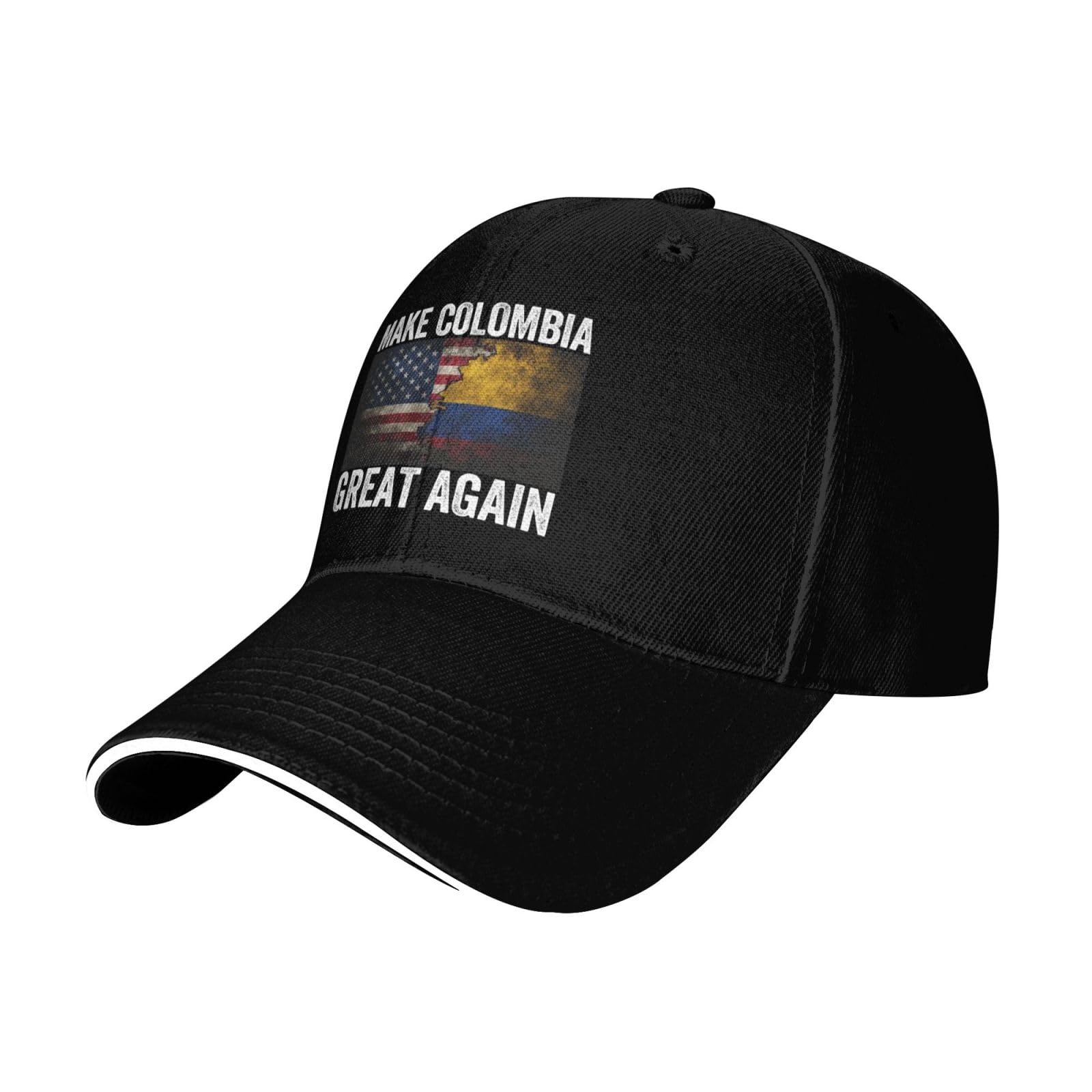 muciioa Make Colombia Great Again Hat Colombia Flag Trucker Cap for Men Women Black