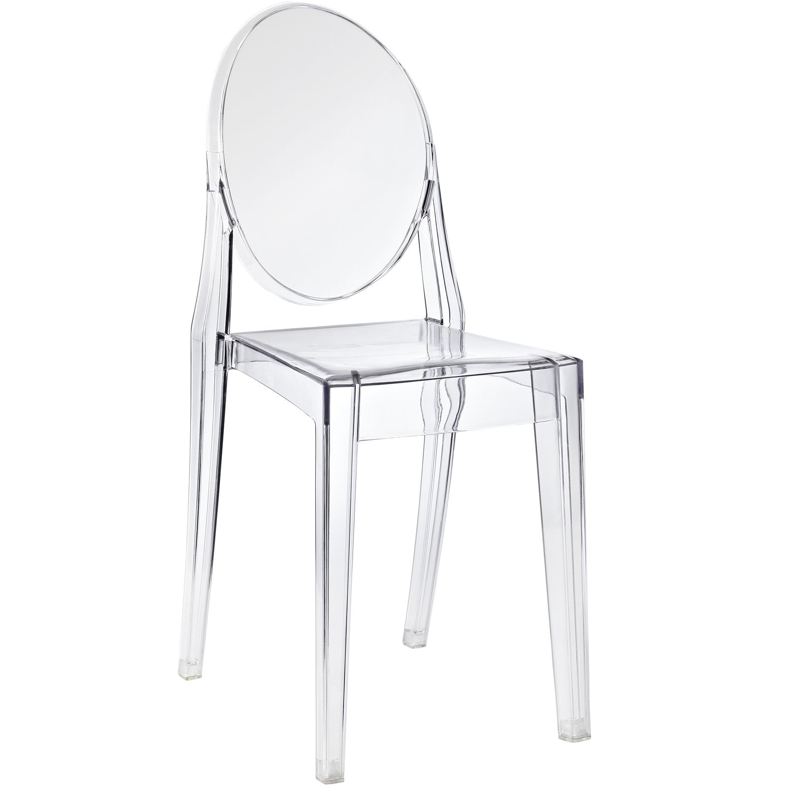 Modway Casper Modern Acrylic Stacking Kitchen and Dining Room Chair in Clear - Fully Assembled