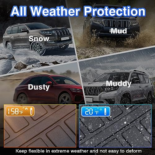 Forccord Custom Fit for Cargo Liner 2021-2025 Jeep Grand Cherokee L 6/7 Seats All Weather Protection TPE Trunk Mat Black Cargo Mat Interior Automotive Accessories