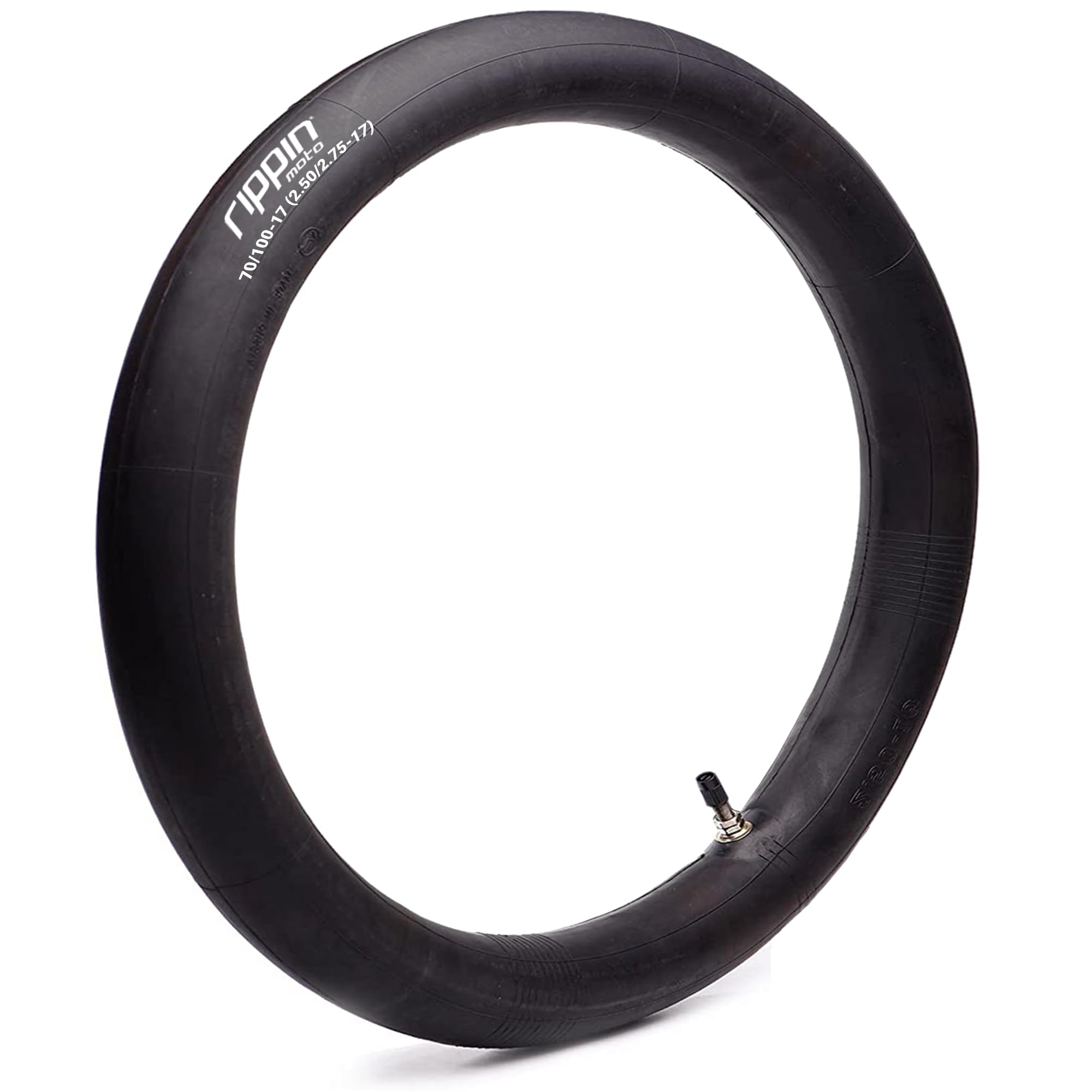Rippin Moto 2.50/2.75-17 Heavy Duty Dirt Bike Inner Tube (70/100-17) 3.0mm Thick - TR4 Valve - Fits Most 17" (2.50/2.75 x 17) Trail Dirt Bike Tires