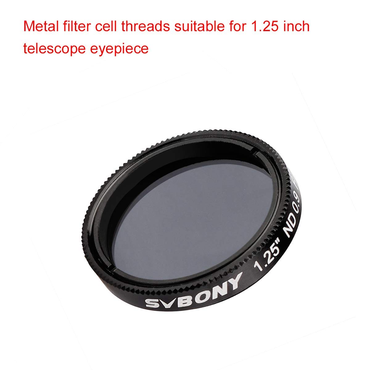 SVBONY SV139 Telescope Filter Moon Filter 1.25 inch 12.5 Percent Transmission Telescope Filter ND8 Neutral Density Filter for Telescope Eyepiece Reduce Moon Surfaces Overall Brightness