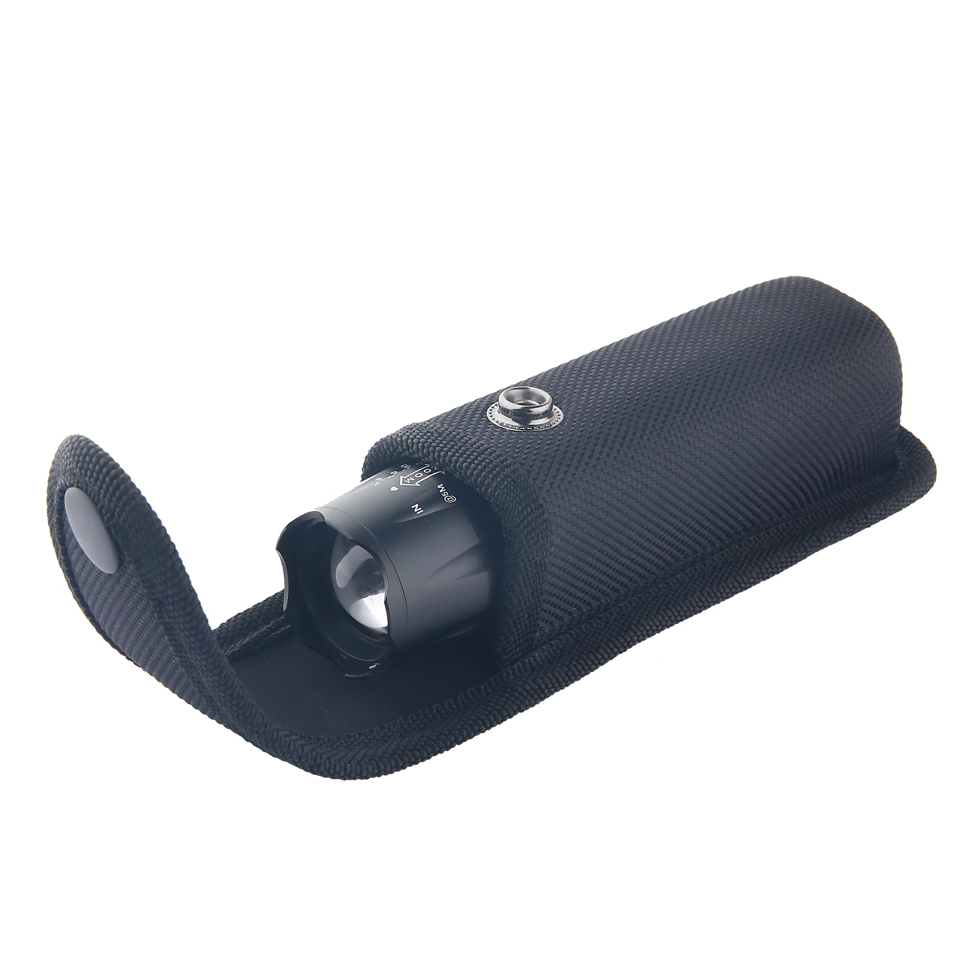 AuKvi Duty Belt Flashlight Holster, Nylon Pouch Holder,1-Pack