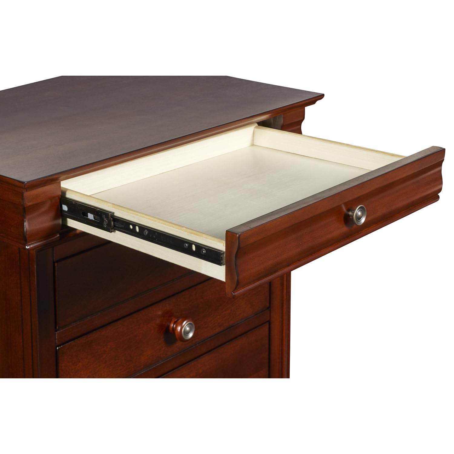 New Classic Furniture Versailles Nightstand, Bordeaux