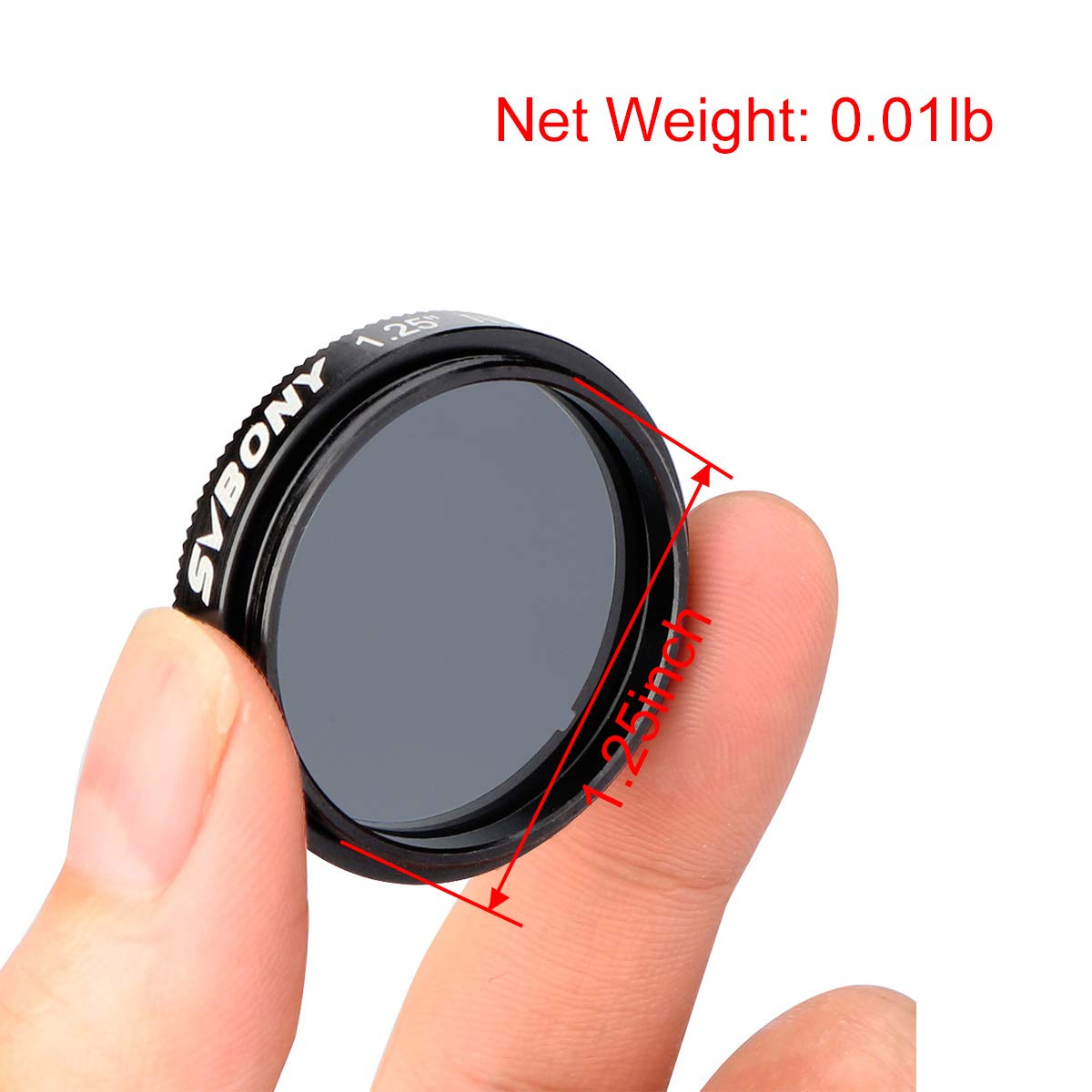 SVBONY SV139 Telescope Filter Moon Filter 1.25 inch 12.5 Percent Transmission Telescope Filter ND8 Neutral Density Filter for Telescope Eyepiece Reduce Moon Surfaces Overall Brightness