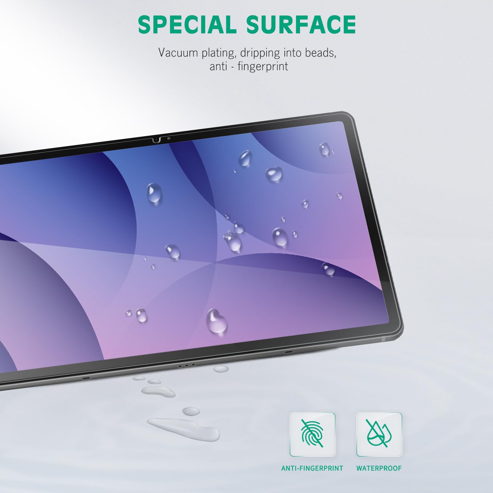 apiker [2-Pack] Screen Protector for Samsung Galaxy Tab S10 Plus/S9 Plus/S9 FE Plus/S7 FE 5G/S8 Plus 12.4 inch, 9H Tempered Glass for Galaxy Tab S10+/S9+/S9 FE+/S7 FE