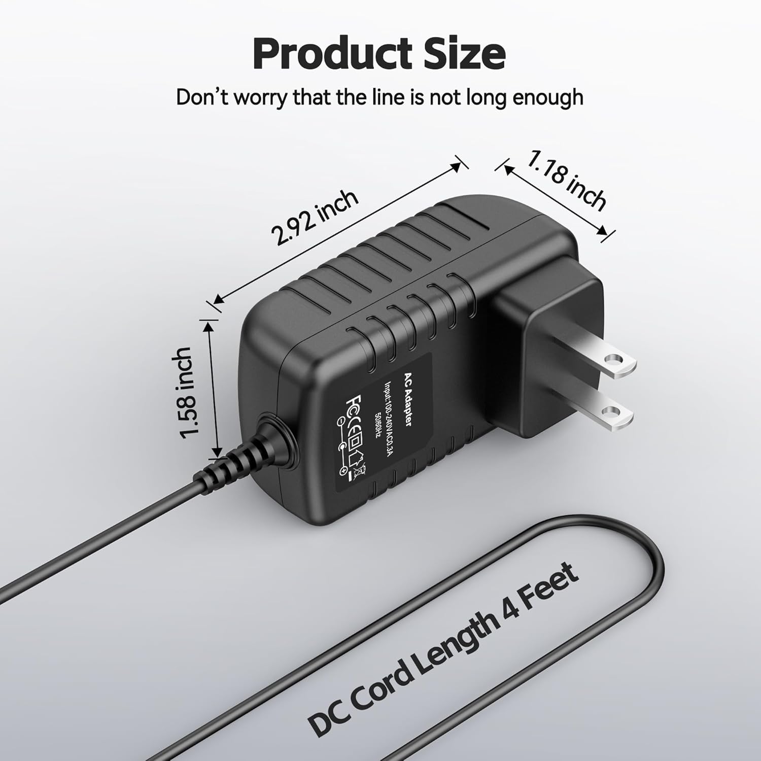 Wall AC Adapter Power Cord Compatible for RESTECK,Vellax,Medcursor,Mirakel,InvoSpa Shiatsu Back Shoulder and Neck Massager Charger Power Supply 12V??Only Fit for 12V Massager ??