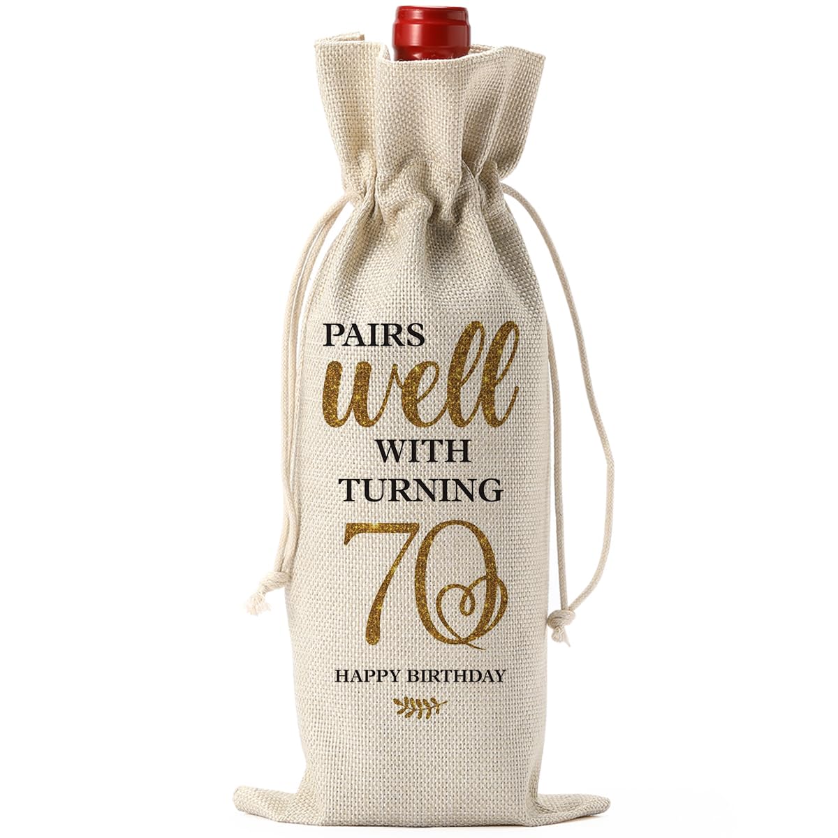 70 Year Old Birthday Gifts for Women Meaningful 70th Birthday Gifts Wine Bag Anniversary 70th Birthday Decorations for Grandparents Friend Bestie Wine Bags for Wine Bottles Gifts Wine Gift Bag