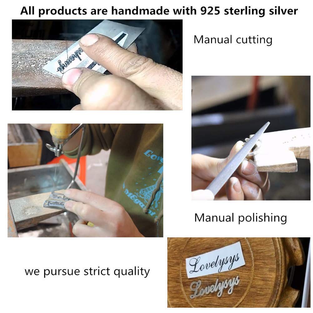 Lutilo 925 Sterling Sliver Custom Name Necklace Personalized Initial Necklaces Pendant Jewelry Gift for Her (Nicole)