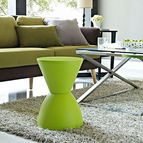 Modway Haste Contemporary Modern Hourglass Accent Stool in Green