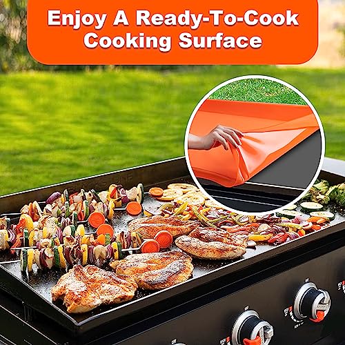 NancyL Griddle Cover for Blackstone, 【Upgraded Full-edge】 17 Inch BBQ Grill Cover Griddle Mat Silicone Protective Blackstone Griddle Accessories - Protect Griddle from Rust, Rodents, Insects, Debris