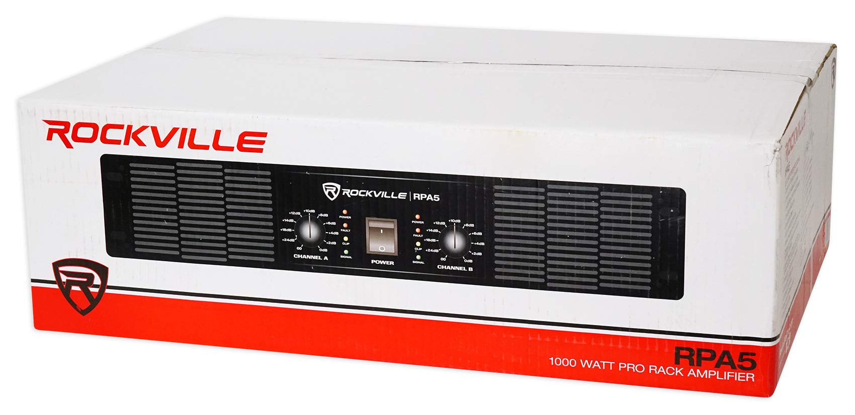 Rockville RPA5 1000W Peak / 400W RMS 2-Channel Power Amplifier, Rack Mountable - Perfect for Live Sound, Pro Audio, DJs