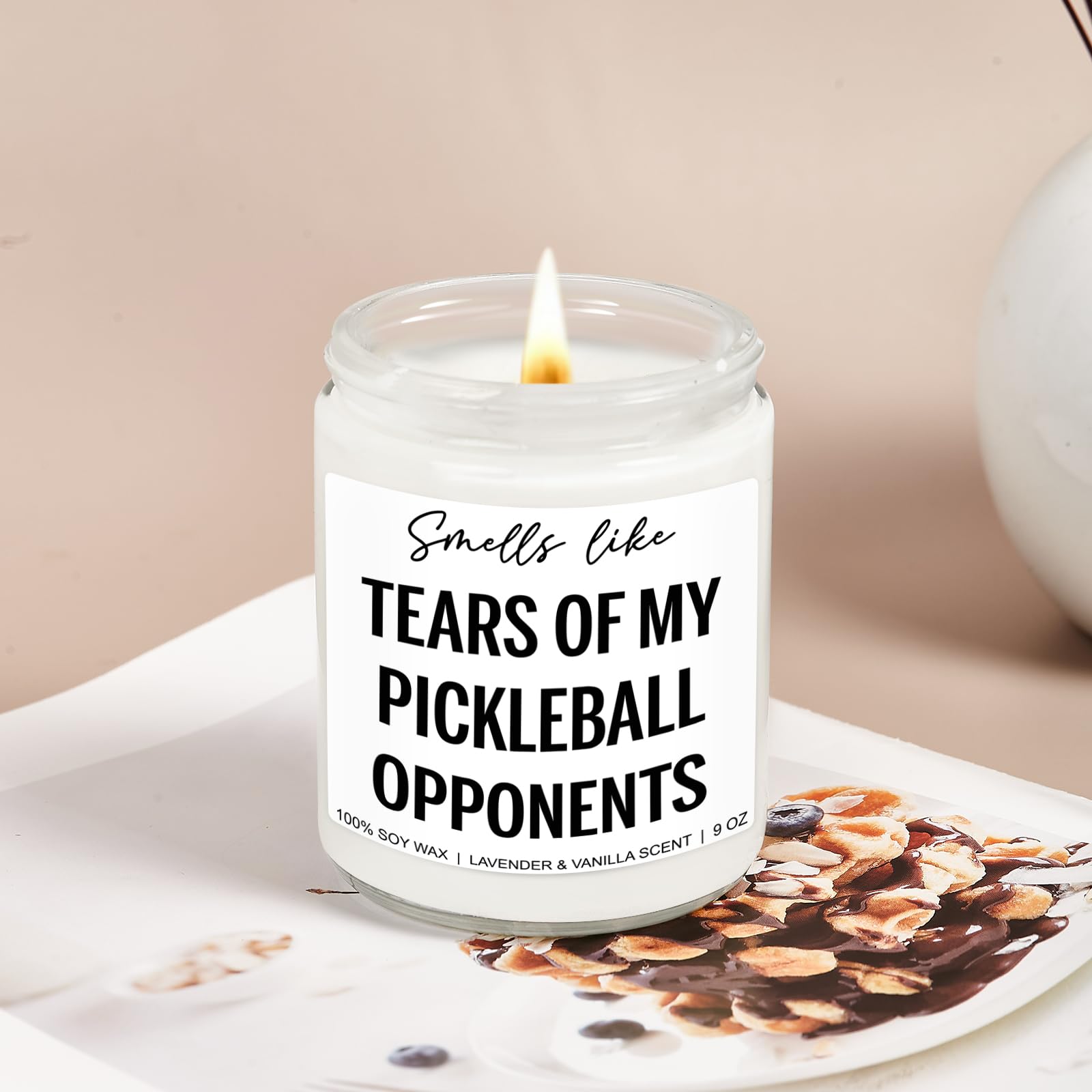 Younift Tears of My Pickleball Opponents Candle, Pickleball Gifts, Pickleball Accessories, Christmas Gifts for Pickleball Lovers, Pickleball Gifts for Men, Women, Dad, Mom, Funny Pickle Ball Gifts