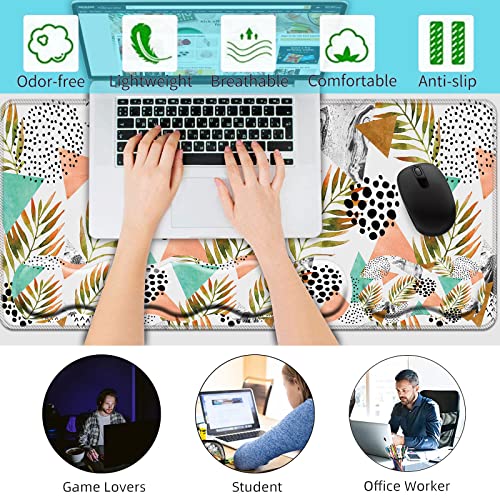 DSRGRGFDJ Keyboard Wrist Rest+Mouse Wrist Pad+Desk Pad Set,Memory Foam Ergonomic Easy Typing Pain Relief for Computer Laptop Office Home - Flowers and Butterflies