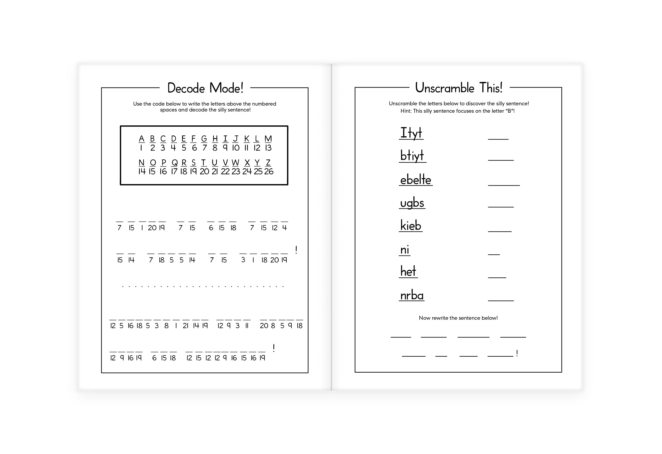 Handwriting Practice Book for Kids (Silly Sentences): Penmanship and Writing Workbook for Kindergarten, 1st, 2nd, 3rd and 4th Grade: Learn and Laugh by Tracing Letters, Sight Words and Funny Phrases