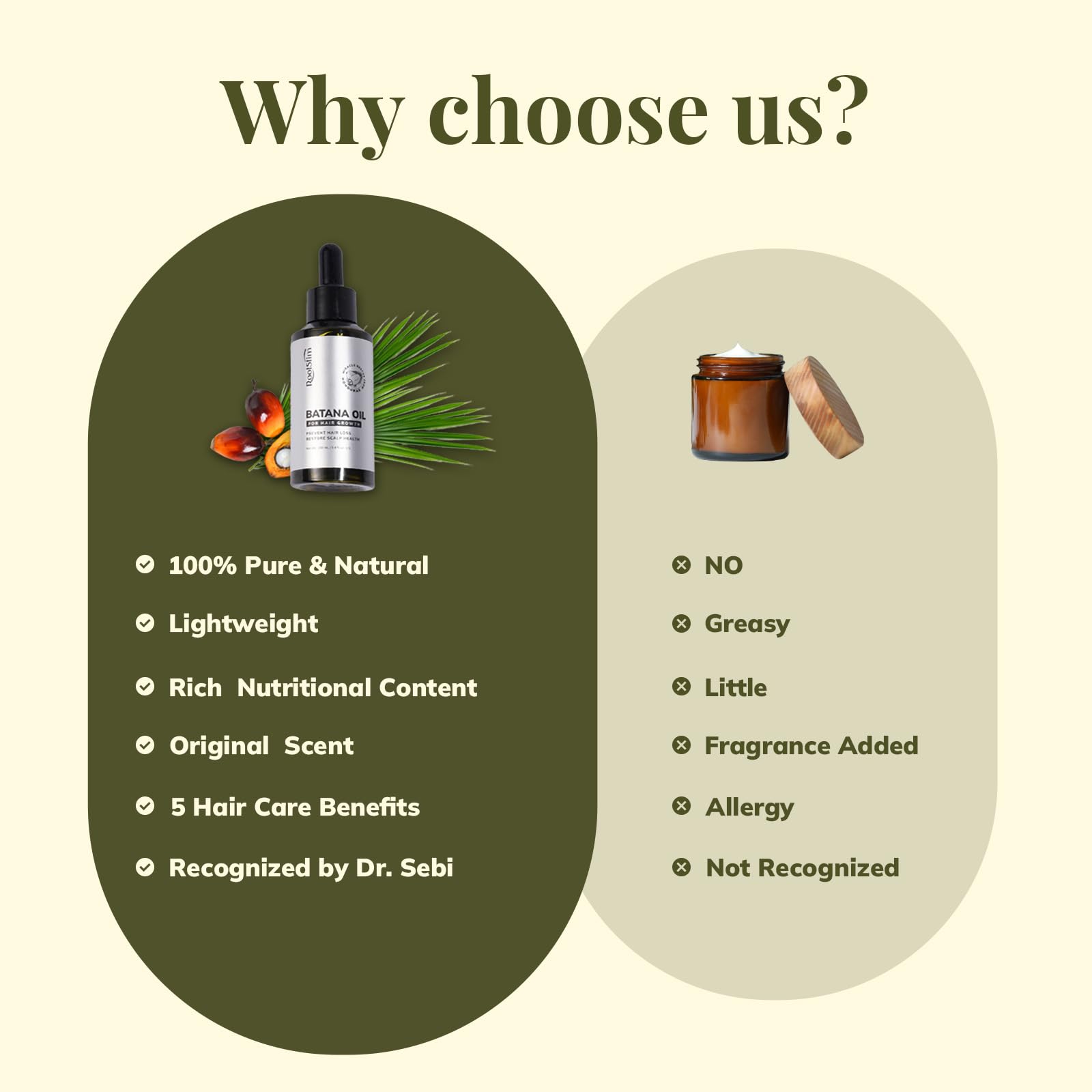 RootStim Raw Batana Oil for Hair Growth - 100% Pure & Natural Hair Growth Oil - Sourced from Honduras by Dr. Sebi Batana Oil for Hair Growth and Thickness for Women and Men