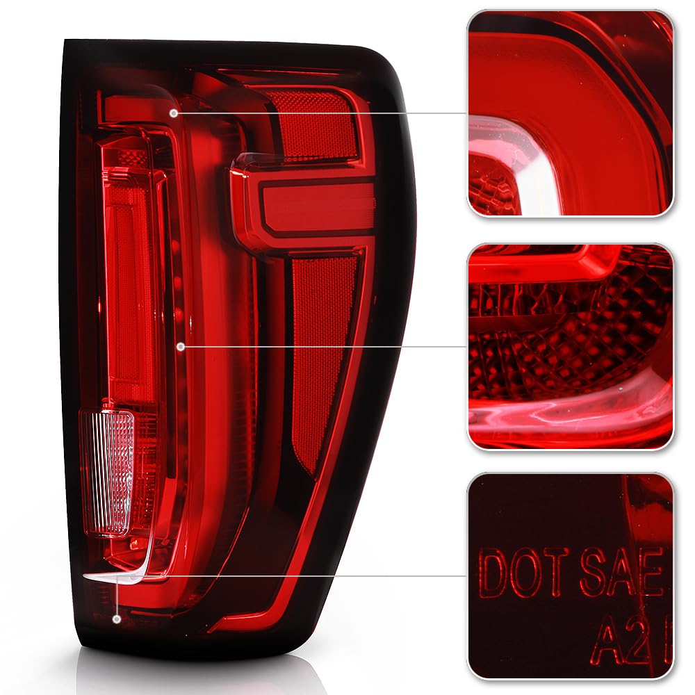KEEKPO - For [Factory LED Type] 2019-2023 GMC Sierra 1500 Full LED Tail Light Brake Lamp Replacement Passenger Side
