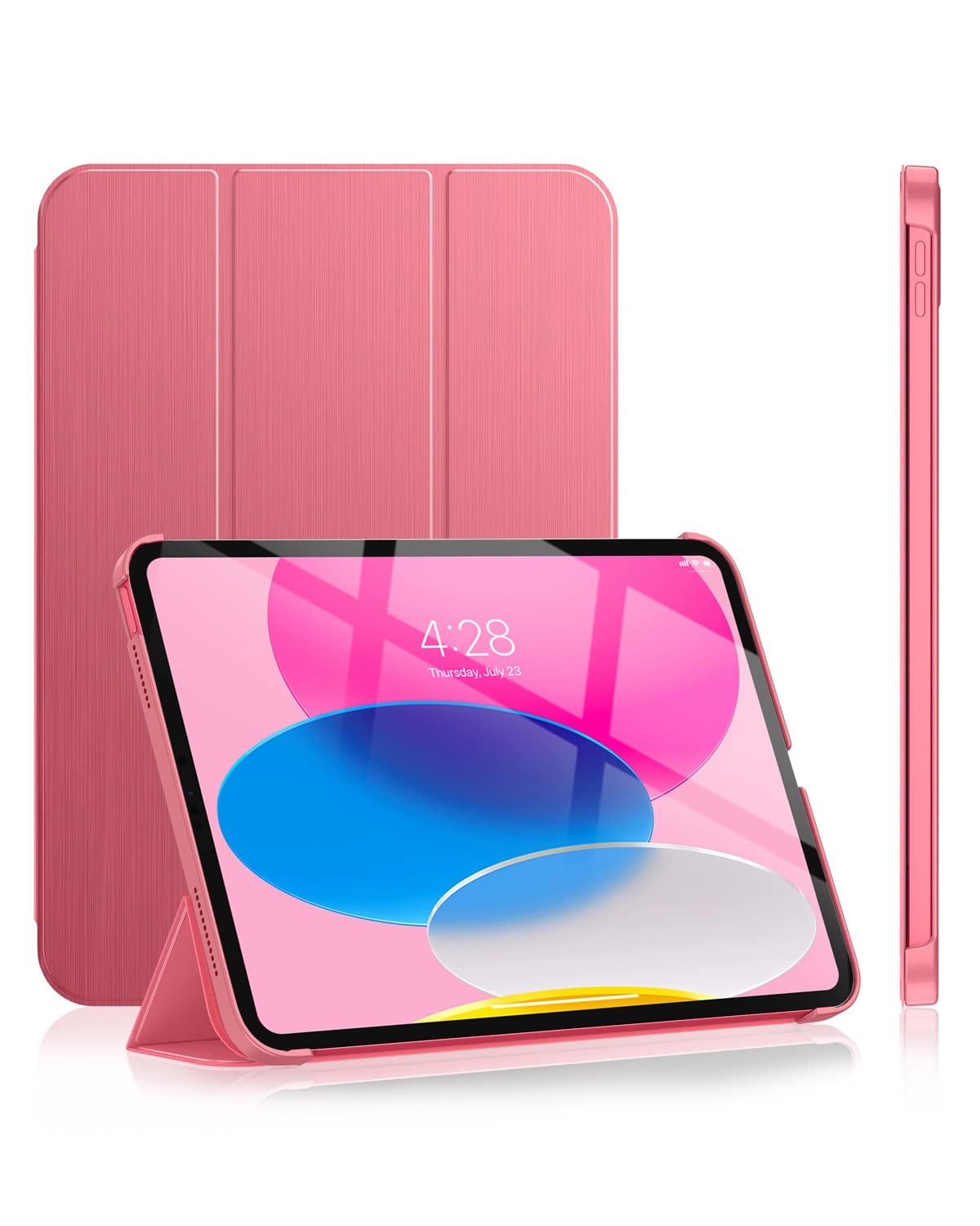 Soke Case for iPad 10th Generation(10.9-inch,2022) - [Smart Cover Auto Wake/Sleep + Slim Trifold Stand], Premium Protective Hard PC Back Cover for New Apple iPad 10.9 Inch - Watermelon