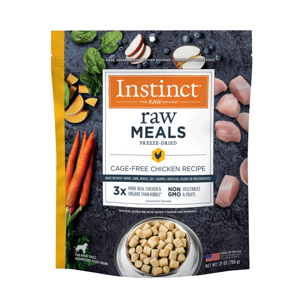 Instinct Freeze Dried Raw Meals Grain Free Dog Food, Dog Food Dry, Freeze Dried Dog Food, Raw Dog Food, Chicken Recipe, 25 oz