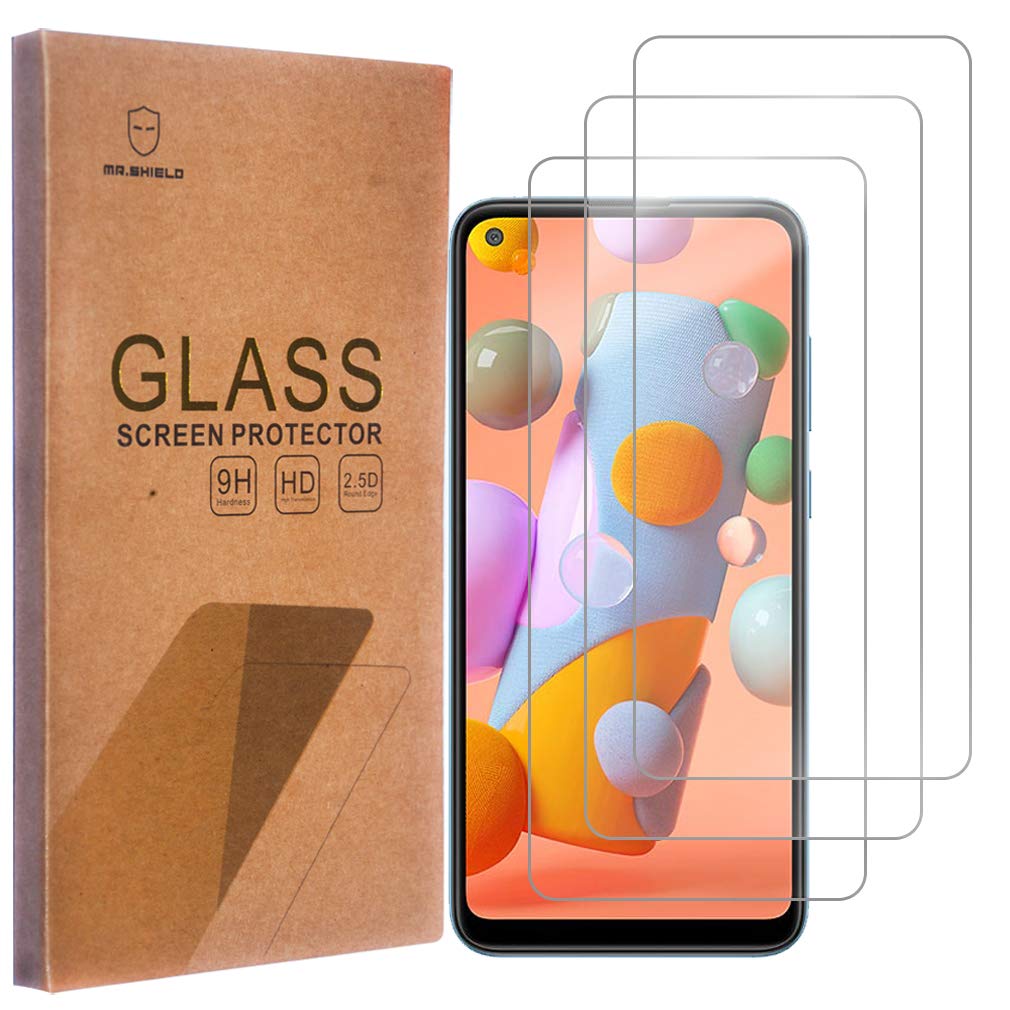 Mr.Shield [3-Pack] Designed For Samsung Galaxy A11 [270μ Glue Version] [Tempered Glass] Screen Protector