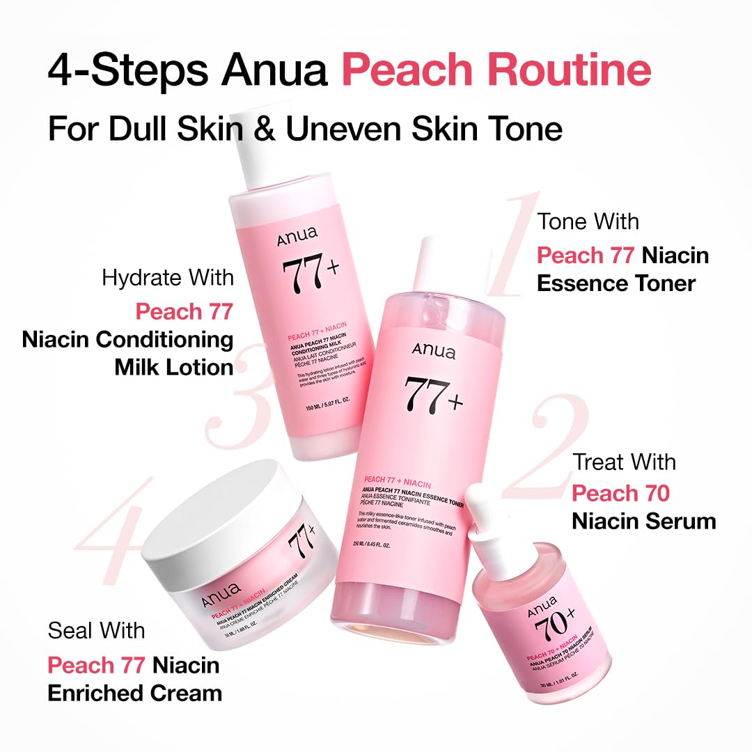 Anua Peach 70 Niacinamide Serum 30ml / brightening hydrating face serum/daily clean beauty (1.01 fl. oz.)