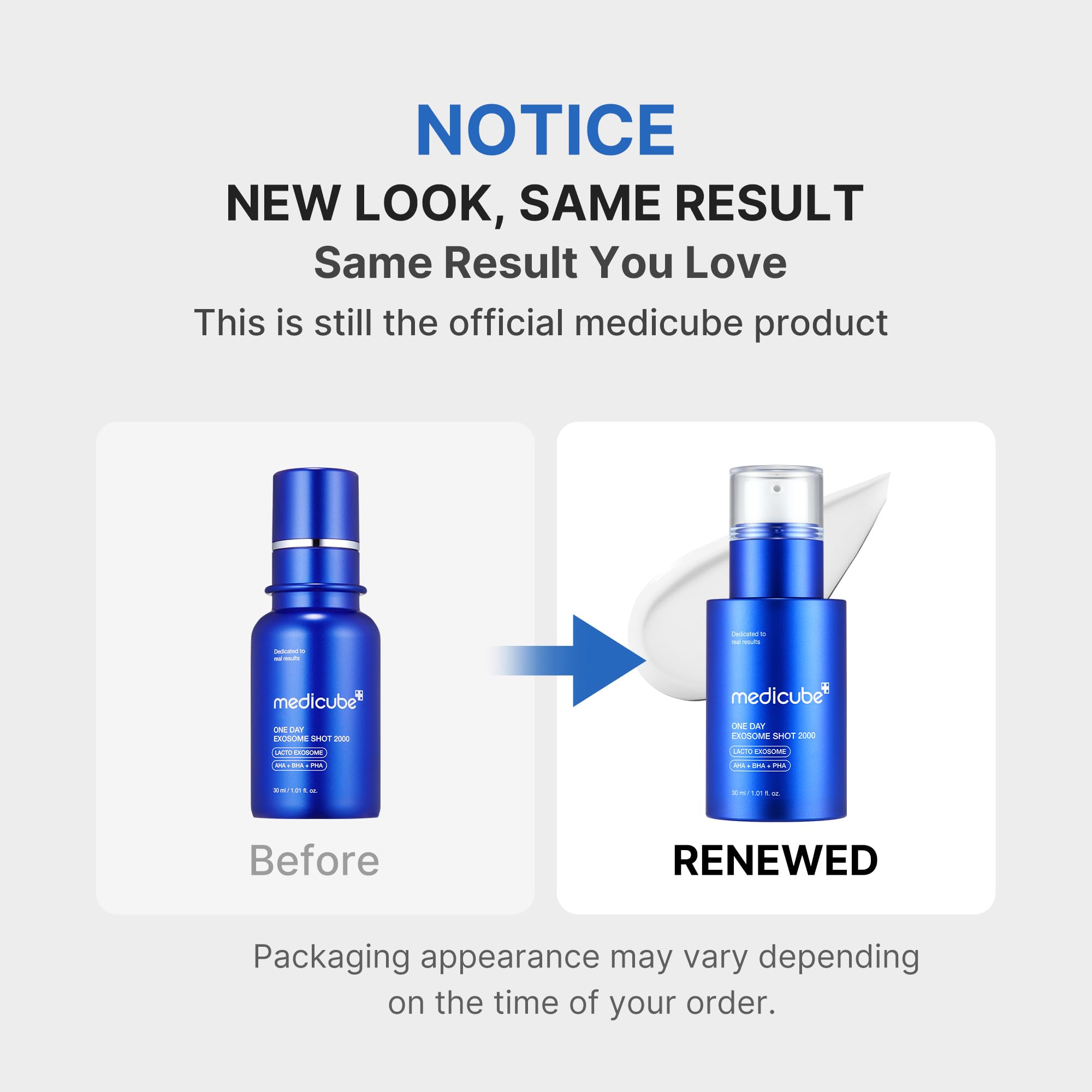 medicube Zero Exosome Shot 7,500 PPM Spicule Facial Serum | Liquid Skin Booster Serum | Exosome, AHA+BHA+PHA | Pore Care, Dead Skin Cells, Skin Texture | Korean Skin Care 1.01 fl.oz