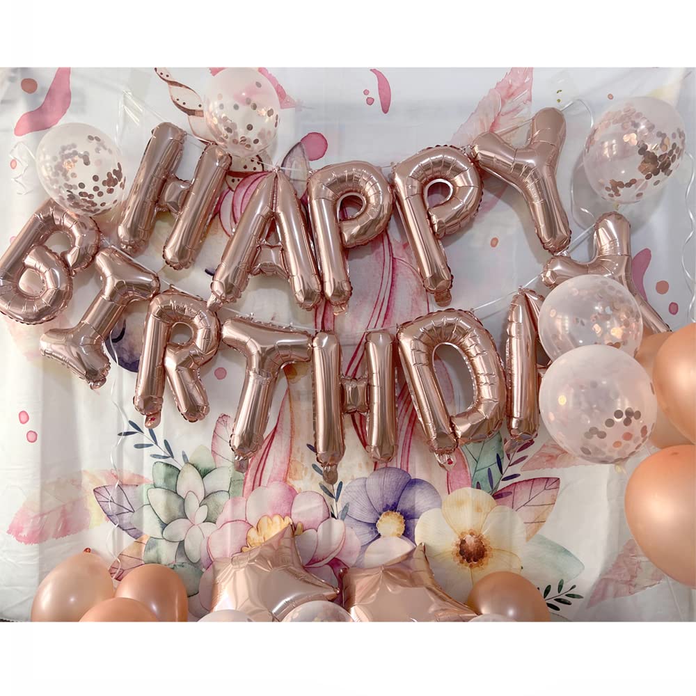 25th Birthday Decorations Party Supplies,25th Birthday Balloons Rose Gold,Number 25 Mylar Balloon,Latex Balloon Decoration,Great Sweet 25th Birthday Gifts for Girls,Photo Props