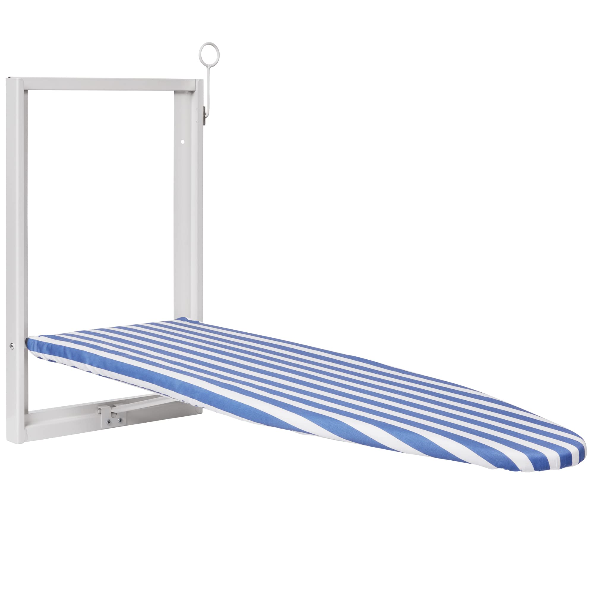 Ivation Wall-Mounted Ironing Board | Foldable 36.2” x 12.2” Ironing Station for Home, Apartment & Small Spaces | Sturdy Folding Board, Easy-Release Lever, Removable Cotton Cover & Mounting Hardware