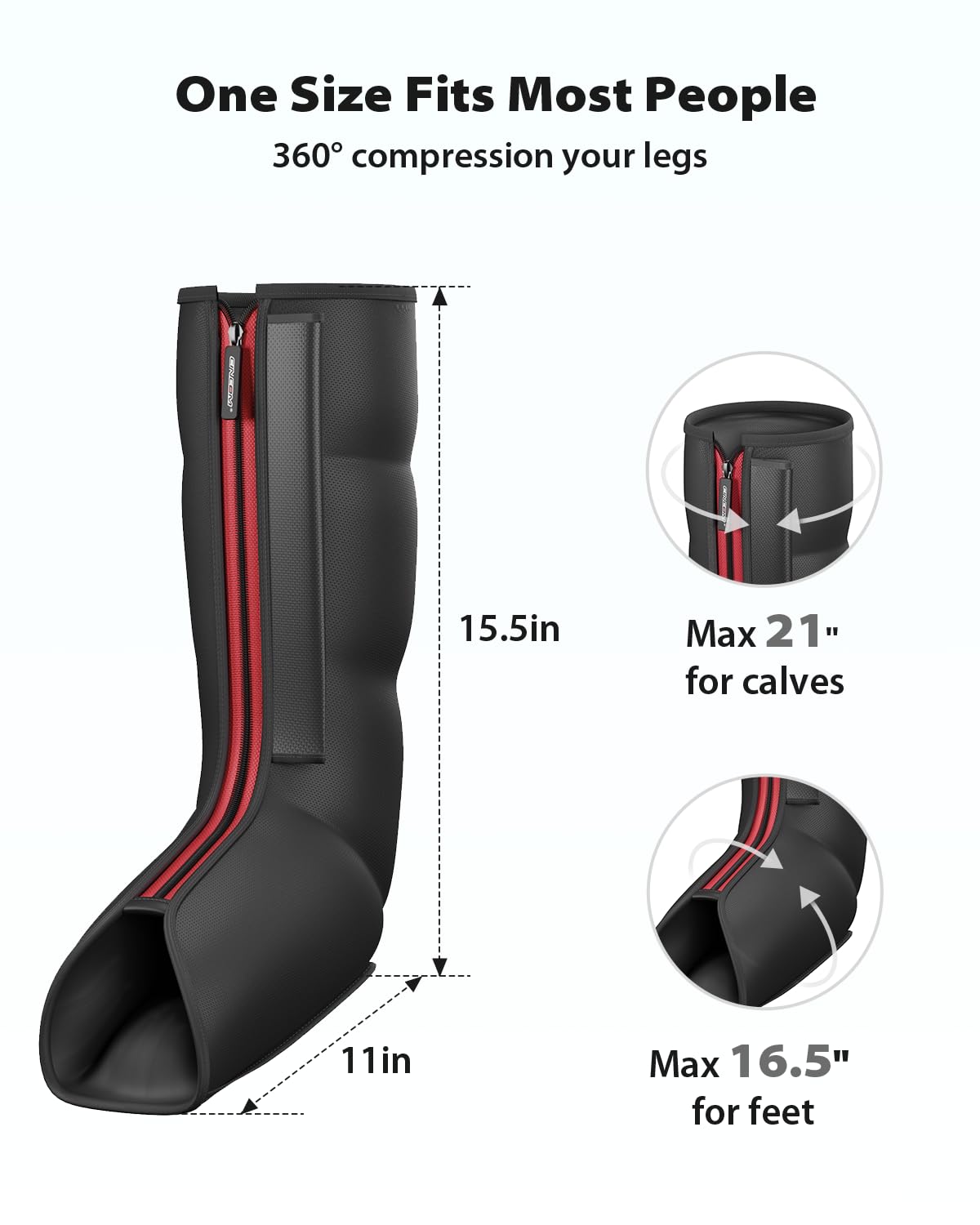 CINCOM Leg Massager with Heat and Compression for Circulation and Pain Relief Foot and Leg Massager Birthday Gifts for Women Men