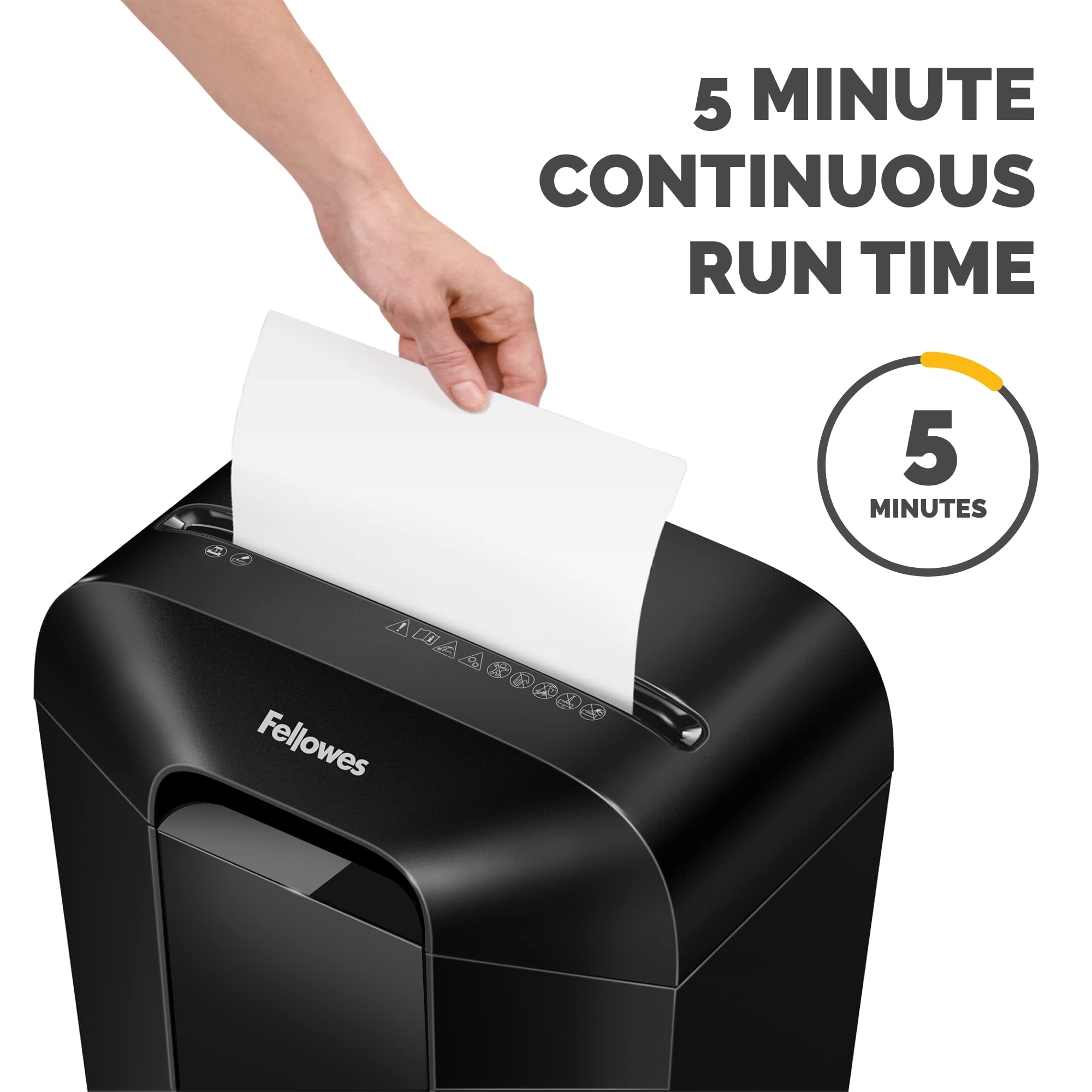 Fellowes LX41-DB 8-Sheet Micro-Cut Paper Shredder for Home Office